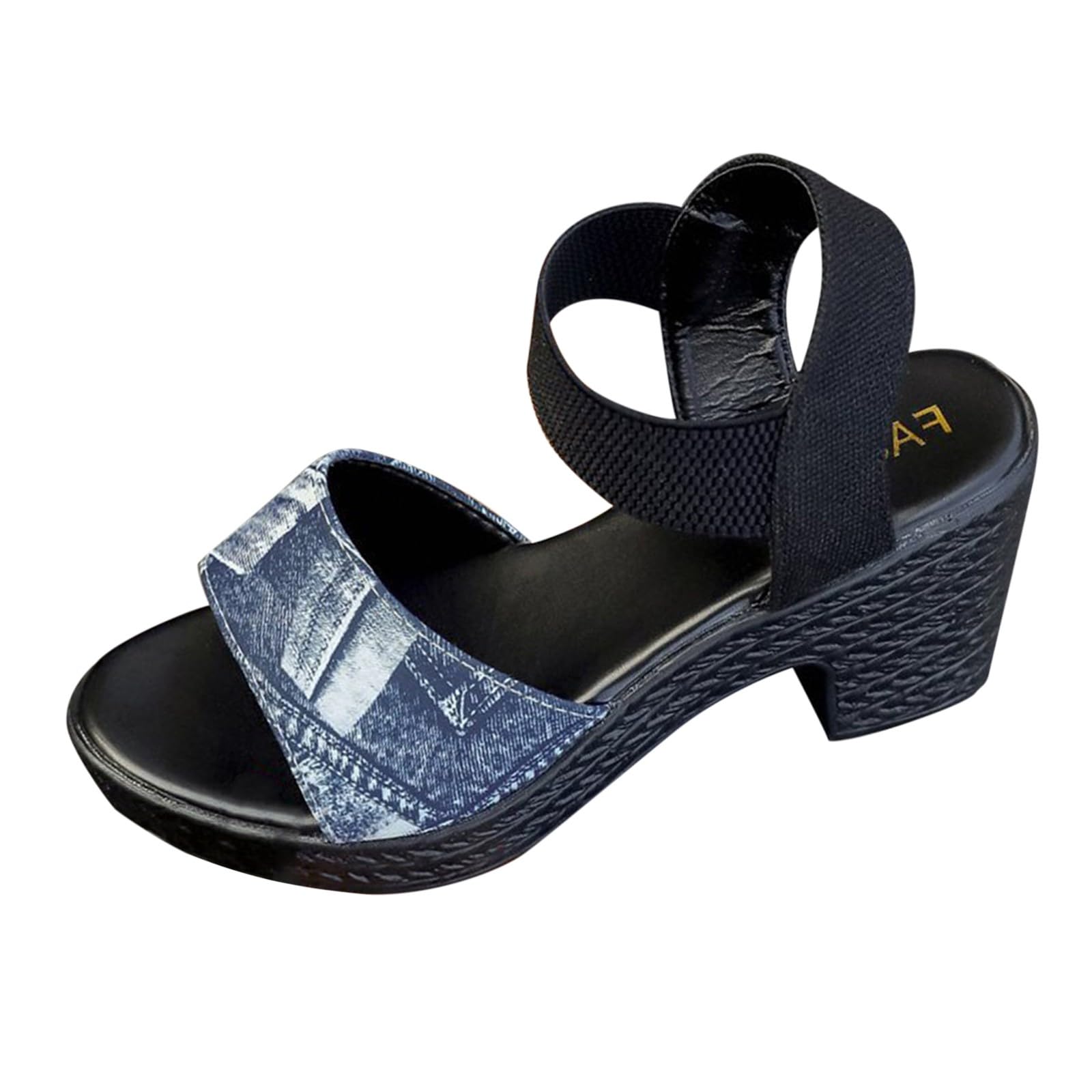 Sandali Donna Tacco Medio Scarpe Tacco Basso Largo Sandali da donna per commercio estero taglie forti estate nuovo articolo pan di Spagna tacchi alti Estivi Comodi Scarpe da Estive