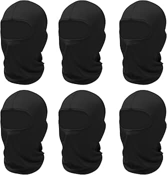 帽子 Ski mask Unisex Open-Face Knit Ski-Mask with Visor, Black at Amazon