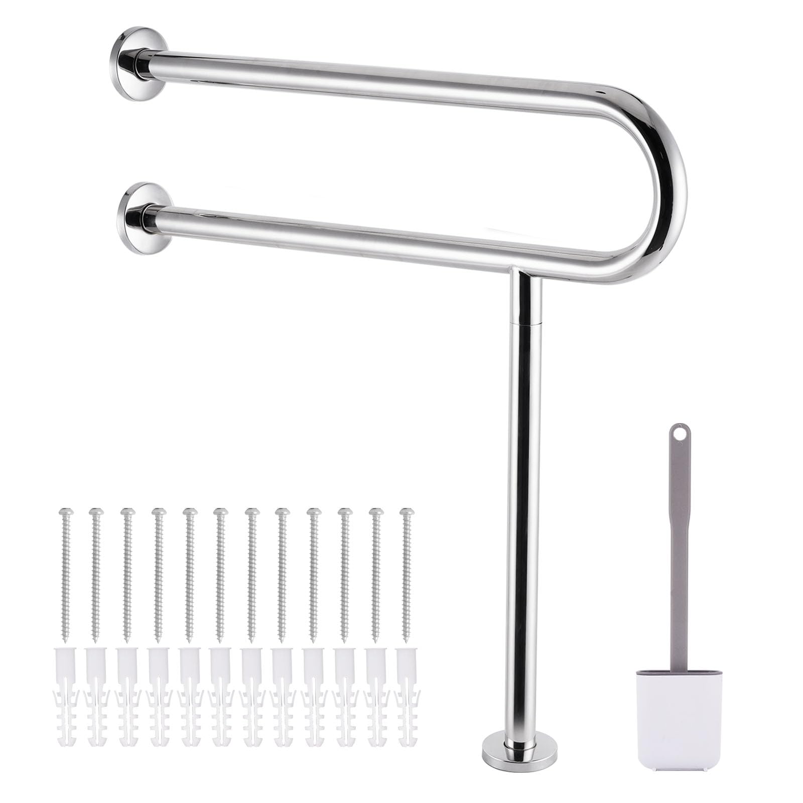 YUCHENGTECH Barras de agarre de inodoro para ancianos, 70 x 70 cm, barras de agarre para inodoro, barra de agarre de acero inoxidable, pasamanos para discapacitados, barra de apoyo de seguridad para