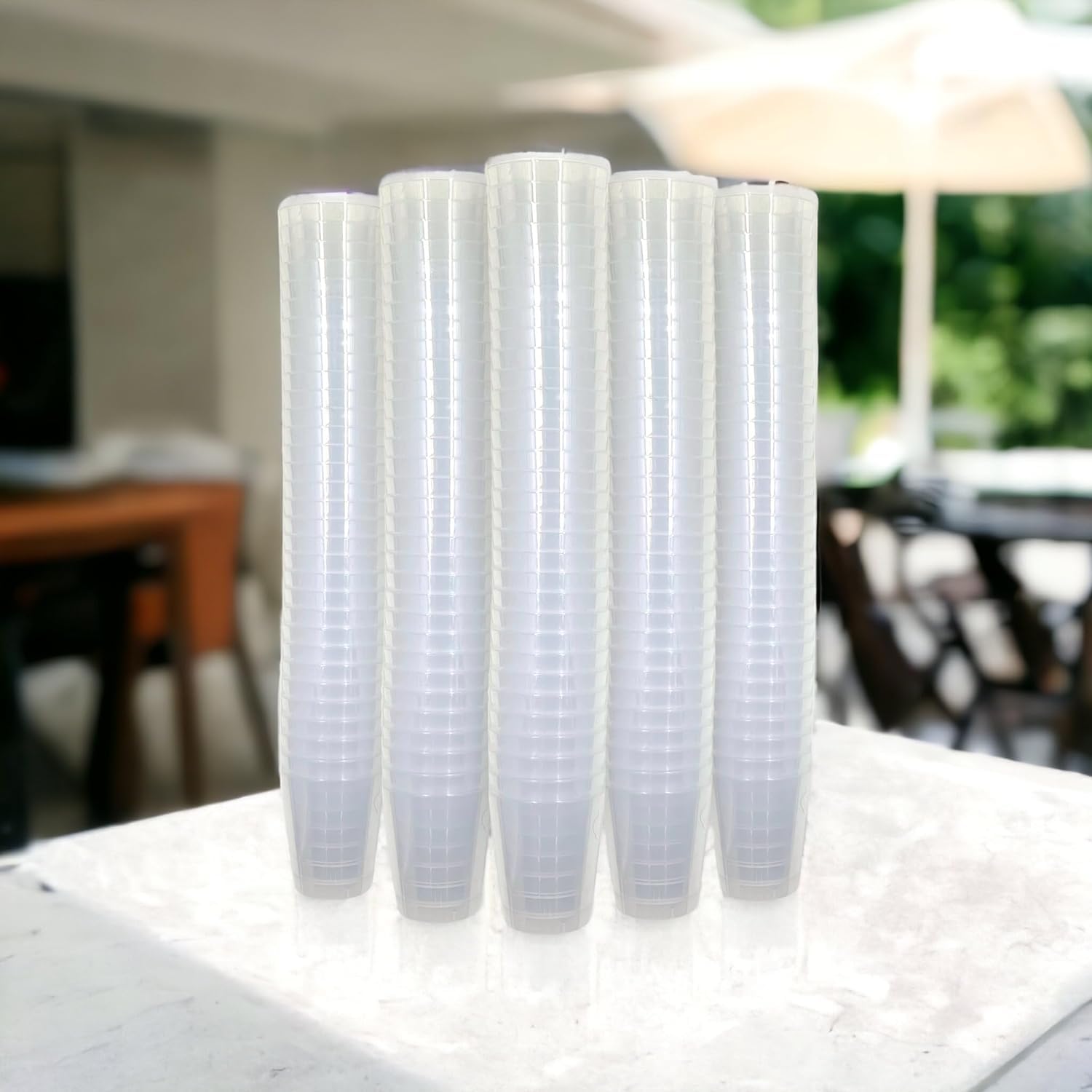 MIJOMA Vasos de chupito irrompibles de plástico, resistentes, vasos de chupito Jello Shots, postres, fiestas, bodas, cumpleaños, lavavajillas, reutilizables, 29 ml (transparentes, 640 unidades)