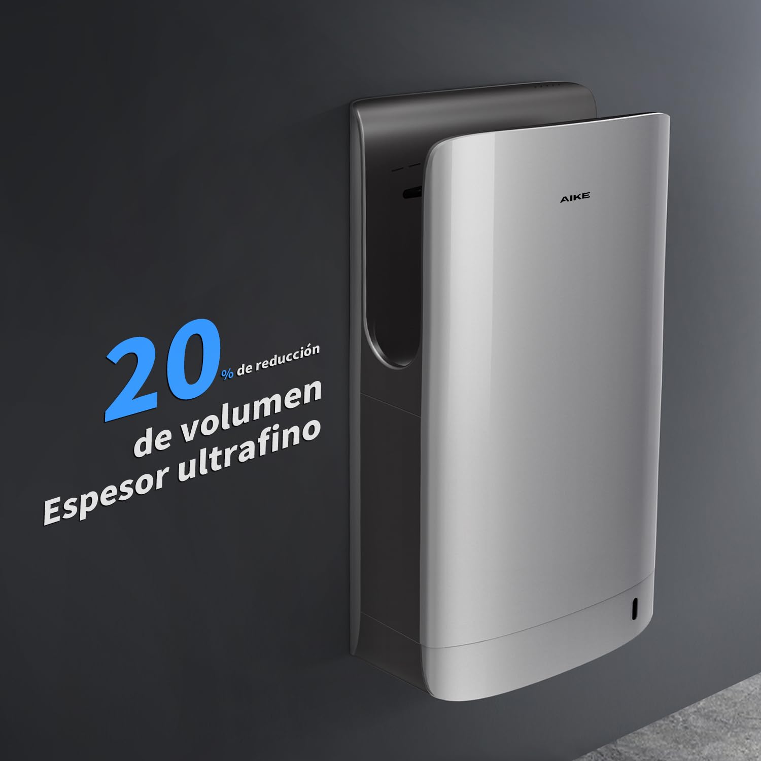 AIKE Swan Secamanos Slim con Filtro HEPA, Diseño Curvo Elegante y Estética Minimalista para Baños Modernos, 220V Modelo AK2065