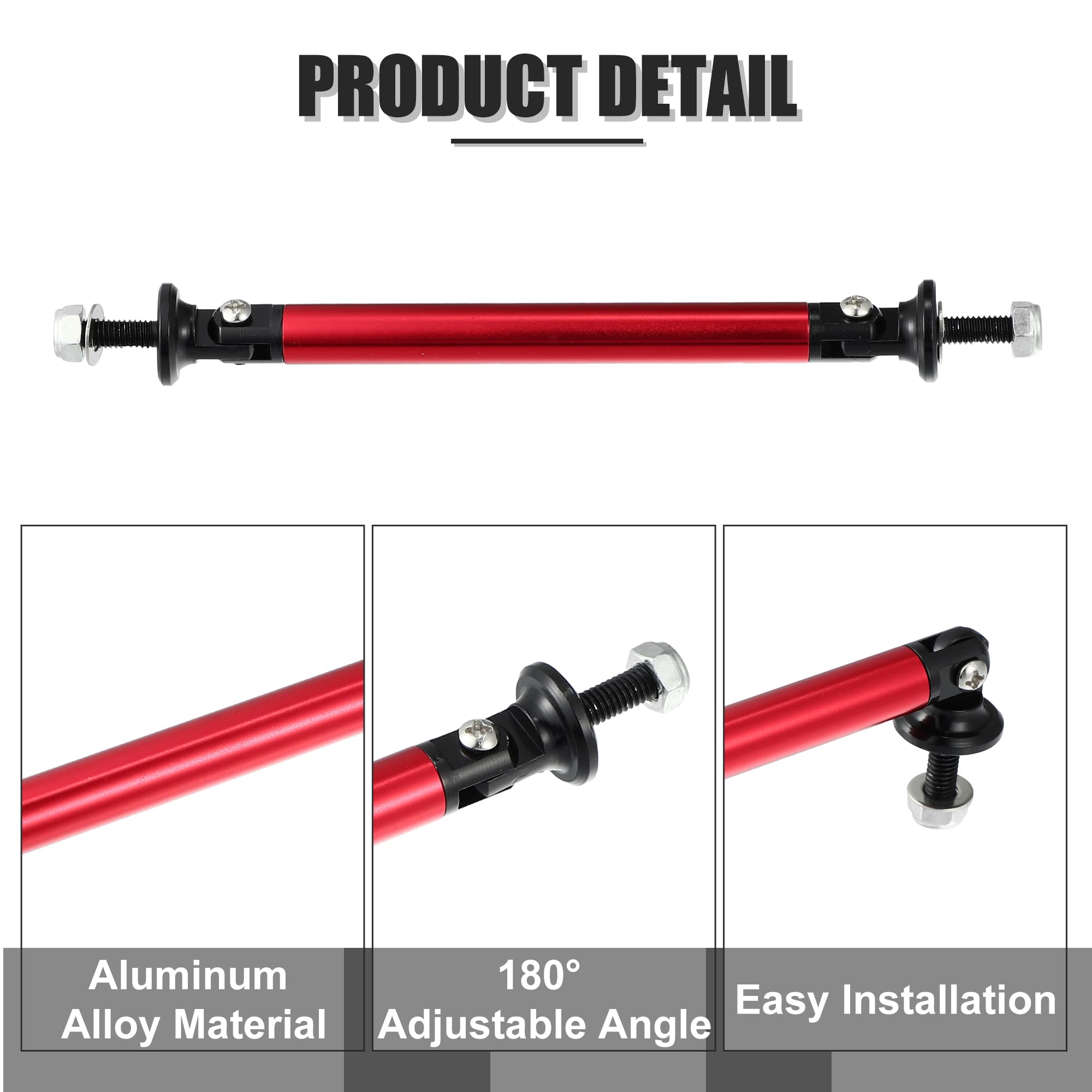 Front Splitter Rods 1pair 100mm Adjustable Bumper Lip Splitter Strut ...