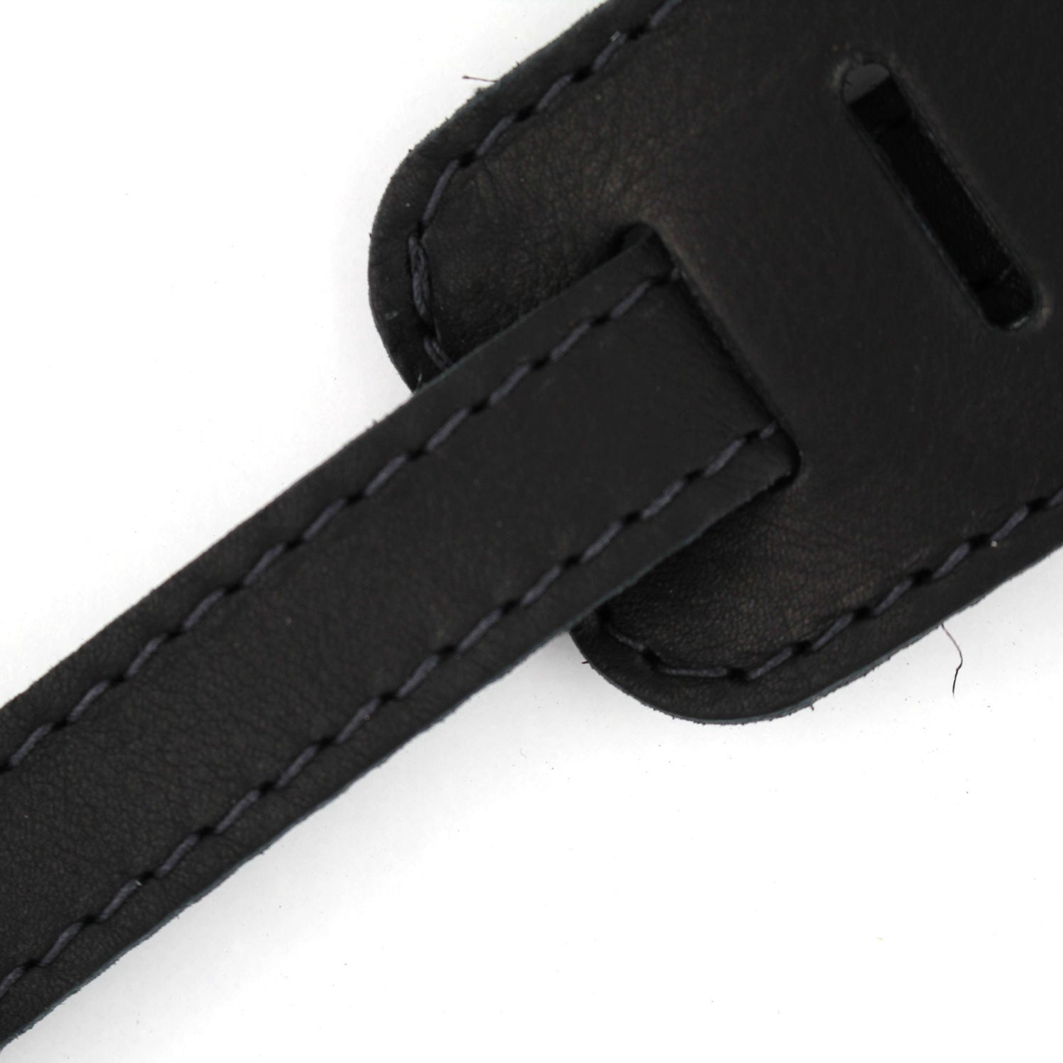 Richter Leder Nappa Black - Handgearbeiteter Gitarrengurt