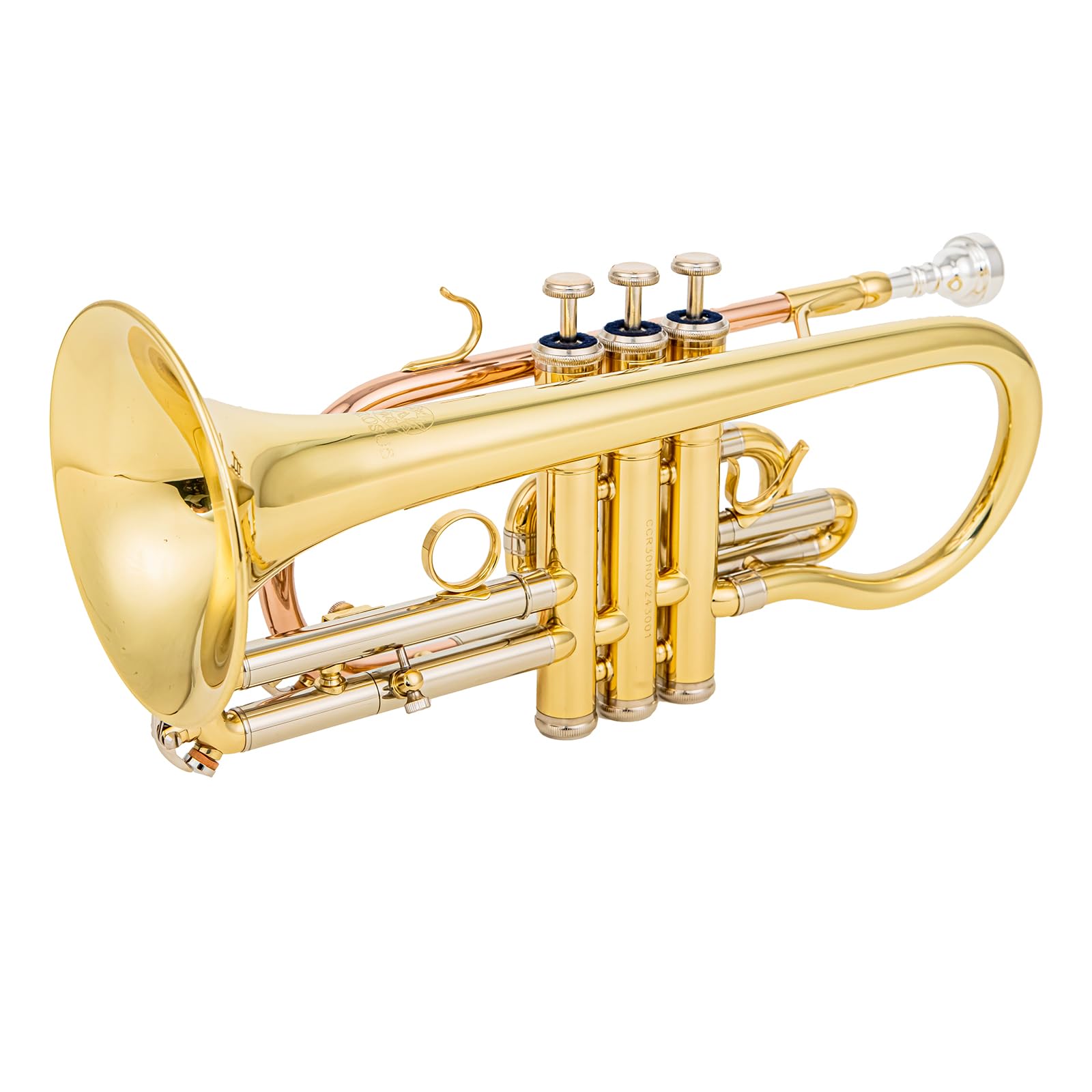 ACR-8330 Bb cornet for beginners Intermediate players stainless steel valves gold brass leadpipe 120mm 2 water keys lightweight durable lacquered instrument with case - Image 9