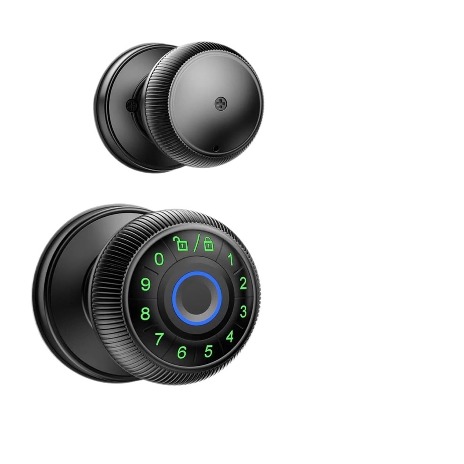 DIGNIFE Smart Door Lock, Round Ball Shaped Fingerprint Smart Lock Password Electronic Door Lock(Nero)