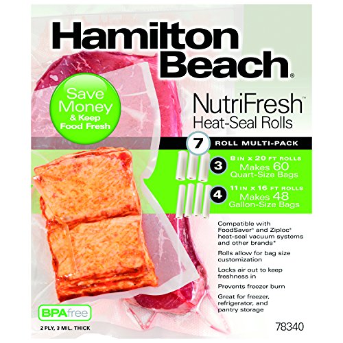 Hamilton Beach Vacuum Sealer Bags Combo Pack Clear