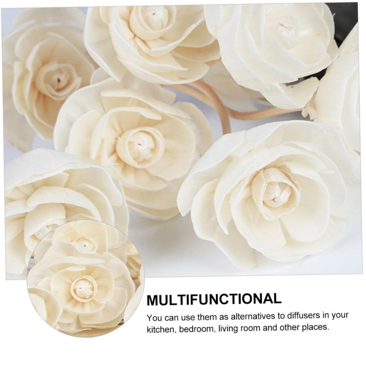 Bâtonnets Diffuseurs en Rotin Fleur 6 Pièces pour Huile Essentielle