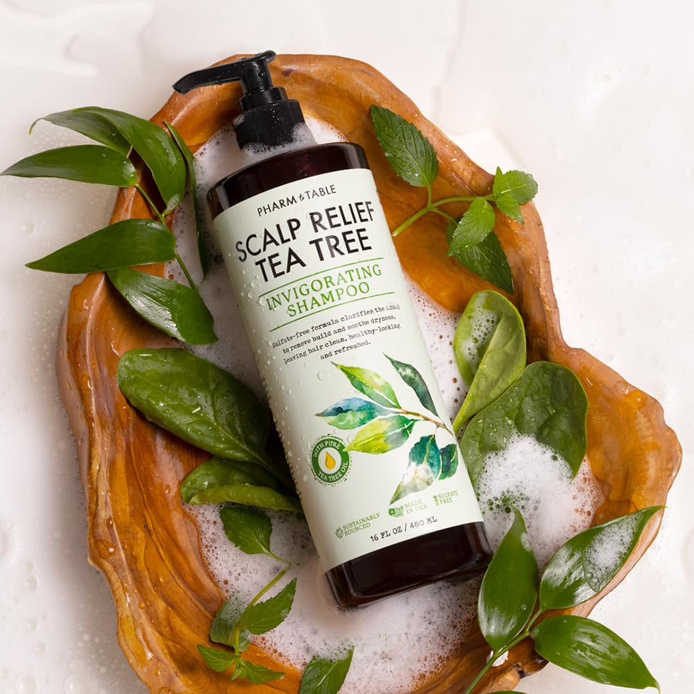 Tea Tree Shampoo For Men and Women, Deep Cleansing Sulfate-Free Formula - Relief for Dry Itchy Scalp - Infused with Tea Tree oil, Mint, Biotin and Vitamin E, 16.2oz - Image 4