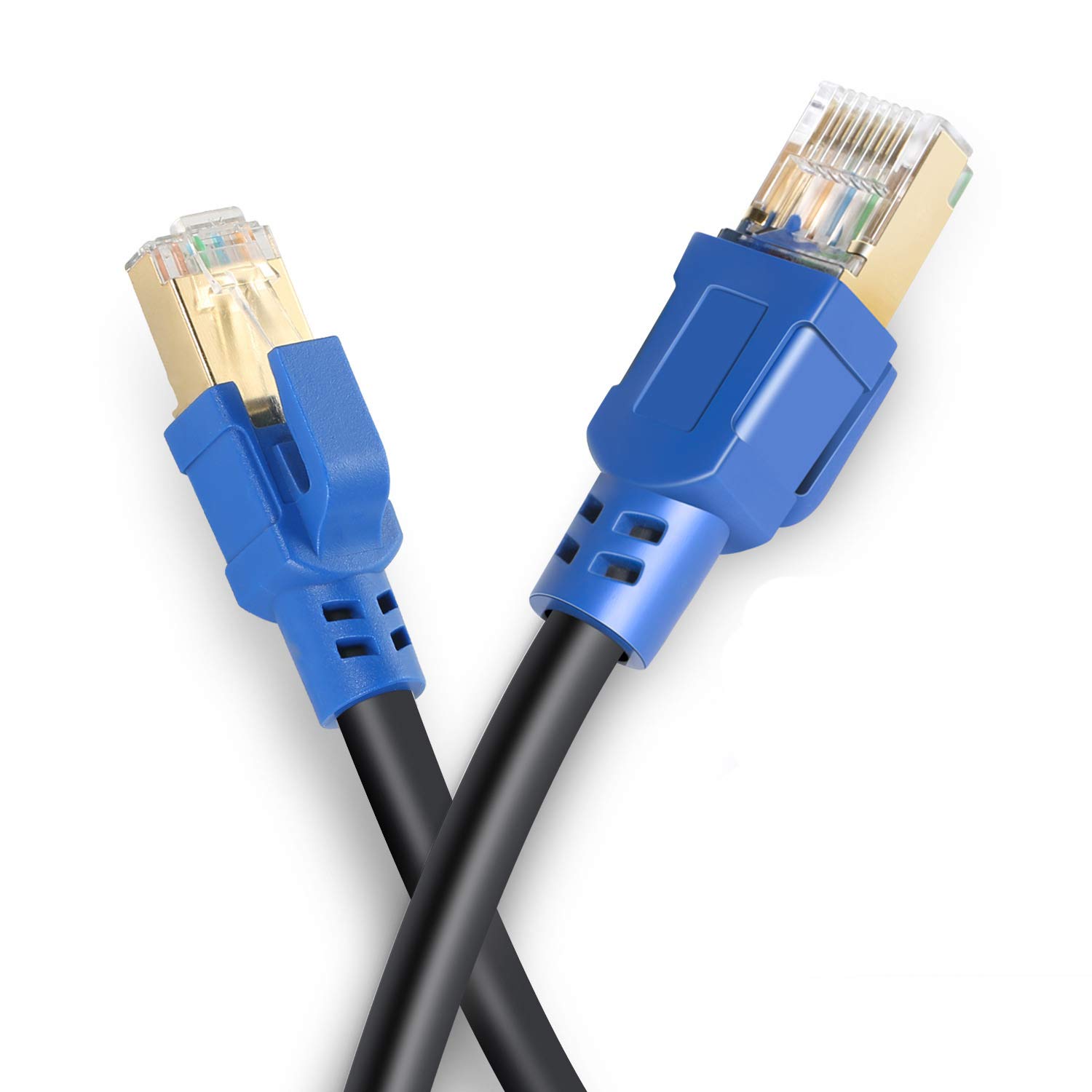 Cat 8 Câble Ethernet LAN RJ45 Câble Réseau Haut Débit 40Gbps 2000MHz SFTP Compatible avec Routeur Modem Switch TV Box PC Consoles de Jeux (30m)