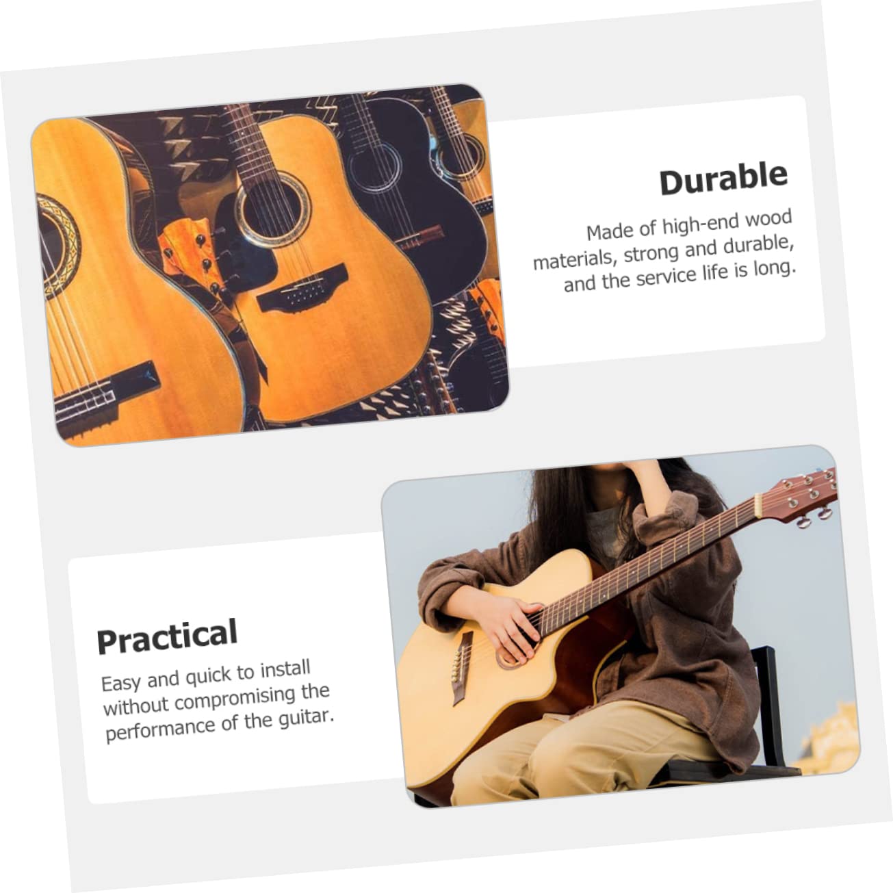 VANZACK 20pcs Guitar Side Dots for Bass Guitar Durable Rosewood Inlay Markers for Fretboard Decoration Luthier present