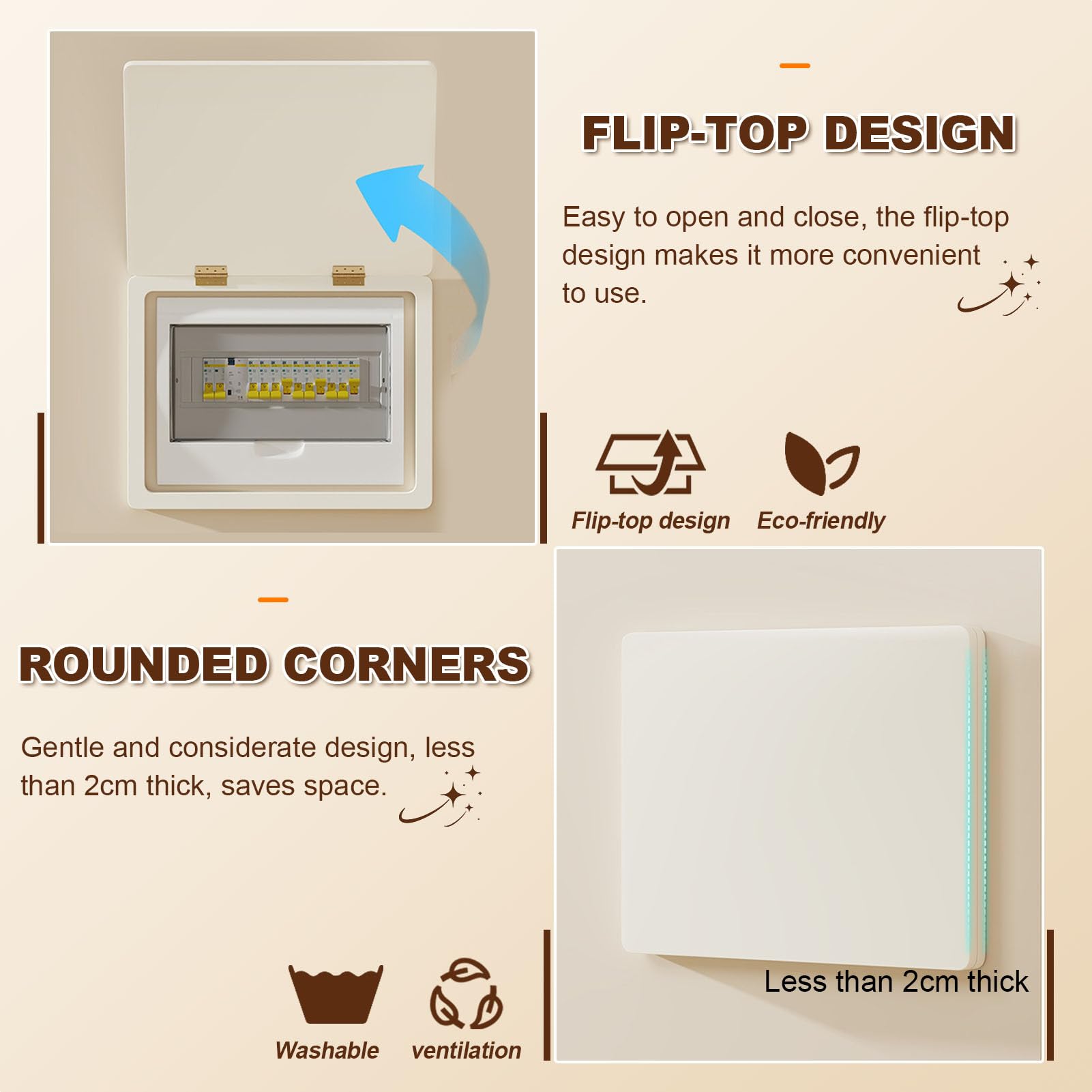 Blanco Tapa Cuadro Eléctrico Decorativo, Tapa Contador Luz Decorativa de Madera con Tapa Abatible, Cuadro para Tapar Cuadro Eléctrico, Caja Contador Eléctrico para Hogar y Oficina D 35x25cm