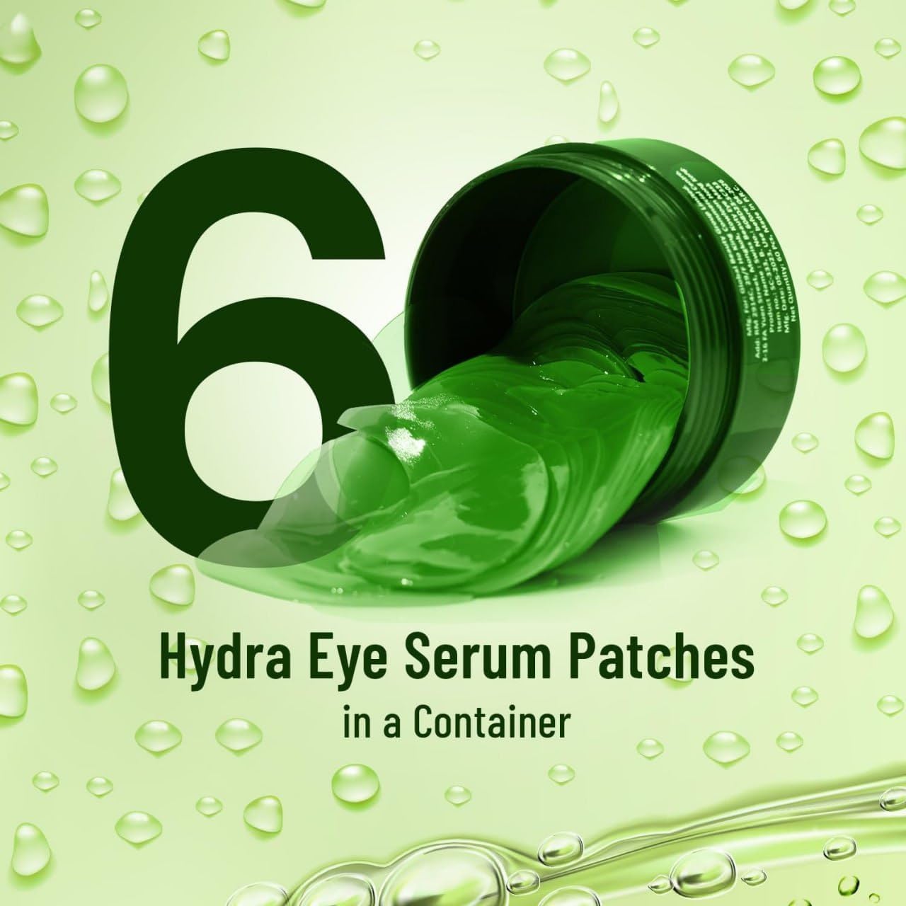 Netora Avocado Under Eye Patches 60 PCS β Collagen Gel Masks for Puffy Eyes Dark Circles & Wrinkles Anti-Aging Hydrating Eye Pads with Hyaluronic Acid 3