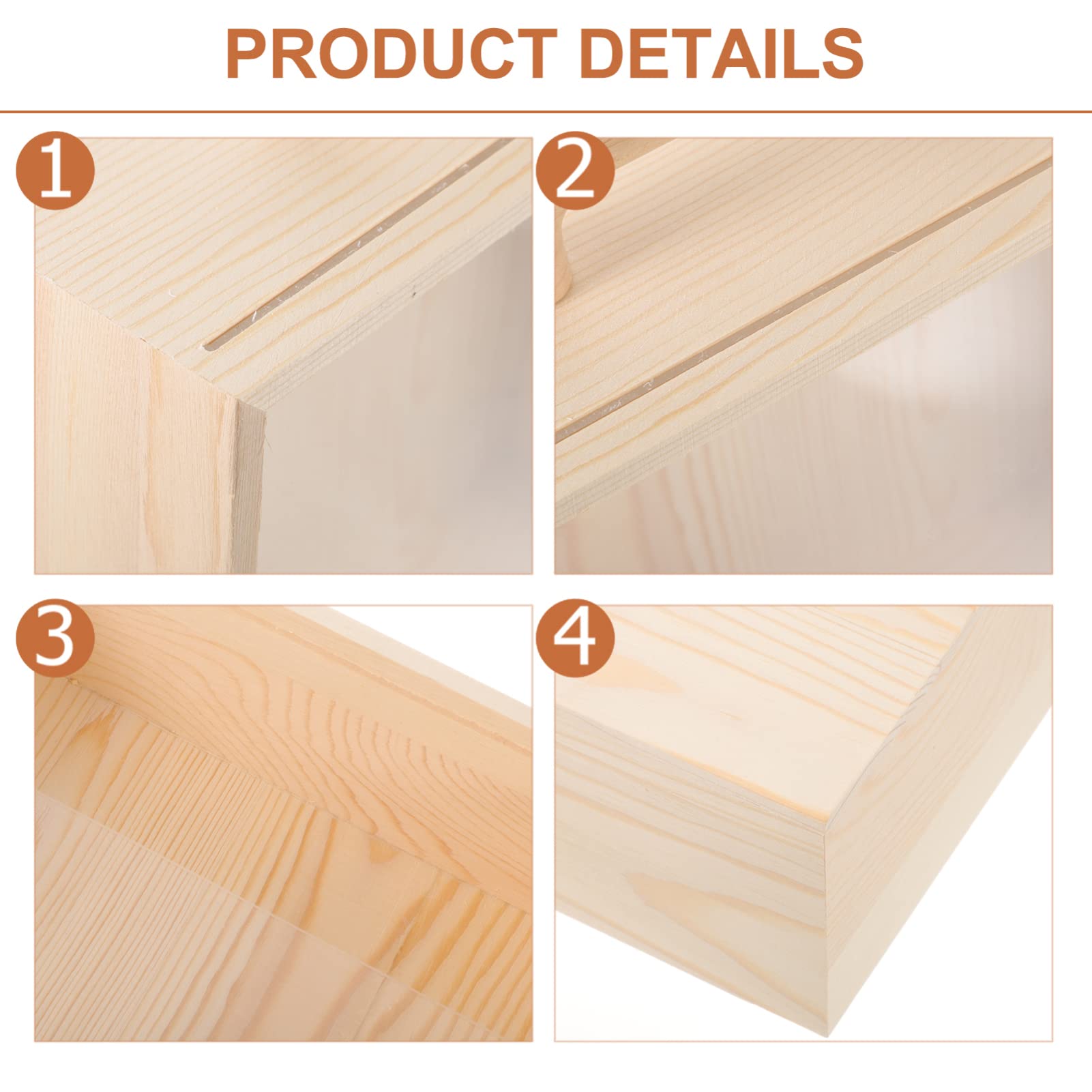 KOMBIUDA Scatola in Legno Personalizzata Scatola Portaoggetti Resistente E Durevole Design Semplice Per Feste Di Nozze E Regali
