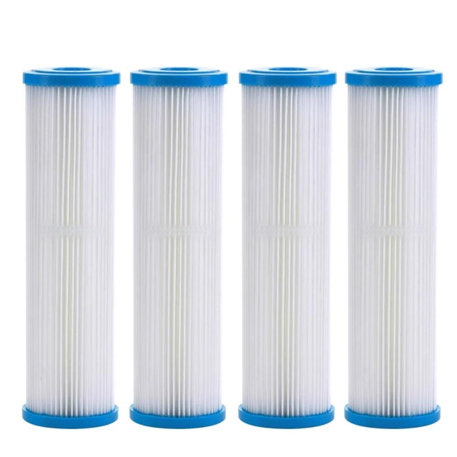 Cartouche filtrante à sédiments en polyéthylène haute densité standard 2,5 x 10 pouces 1-50 microns - Lot de 4 Installation facile