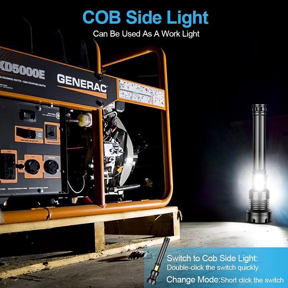 Rechargeable Flashlight Brightest Worklight High Power Photo