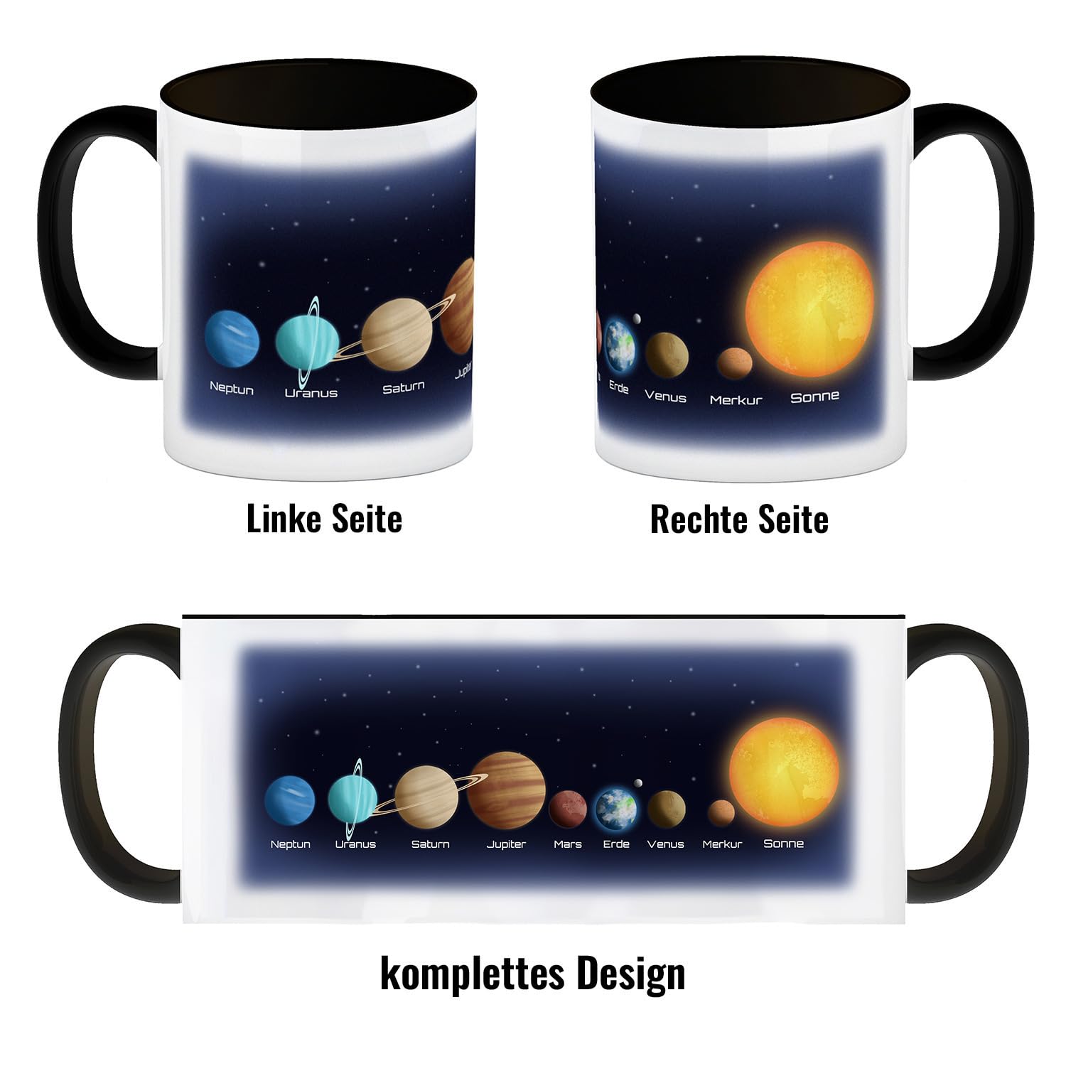 Farbwechsel-Tasse Mit Sternbild-Design – 325 Ml, Thermo-Wechsel Von Schwarz Zu Sternenhimmel