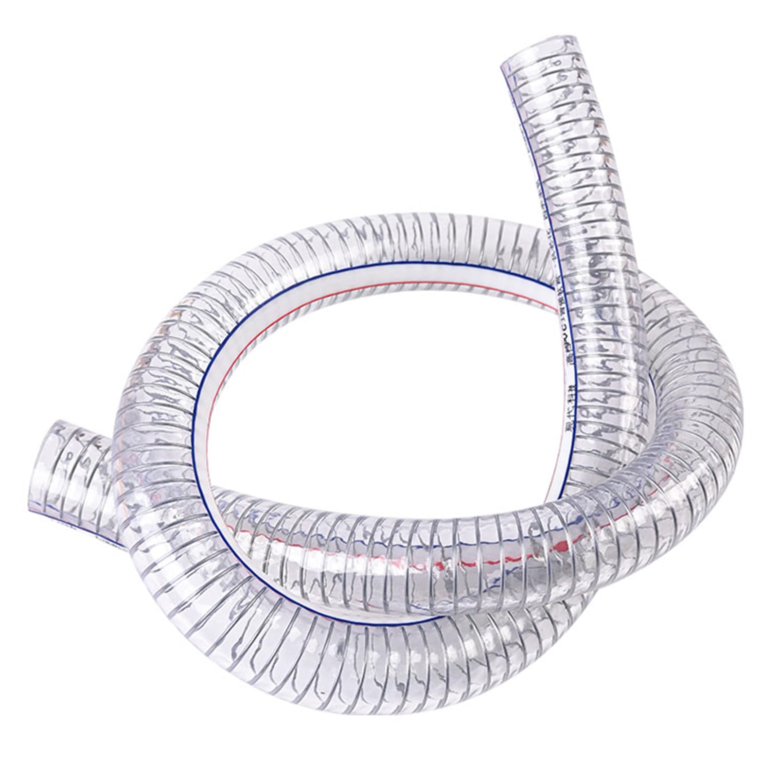 PVC Steel Wire Hose Clear Tubing for Garden 6cm ID Thickness 3.5-5mm(Thickness:5mm)