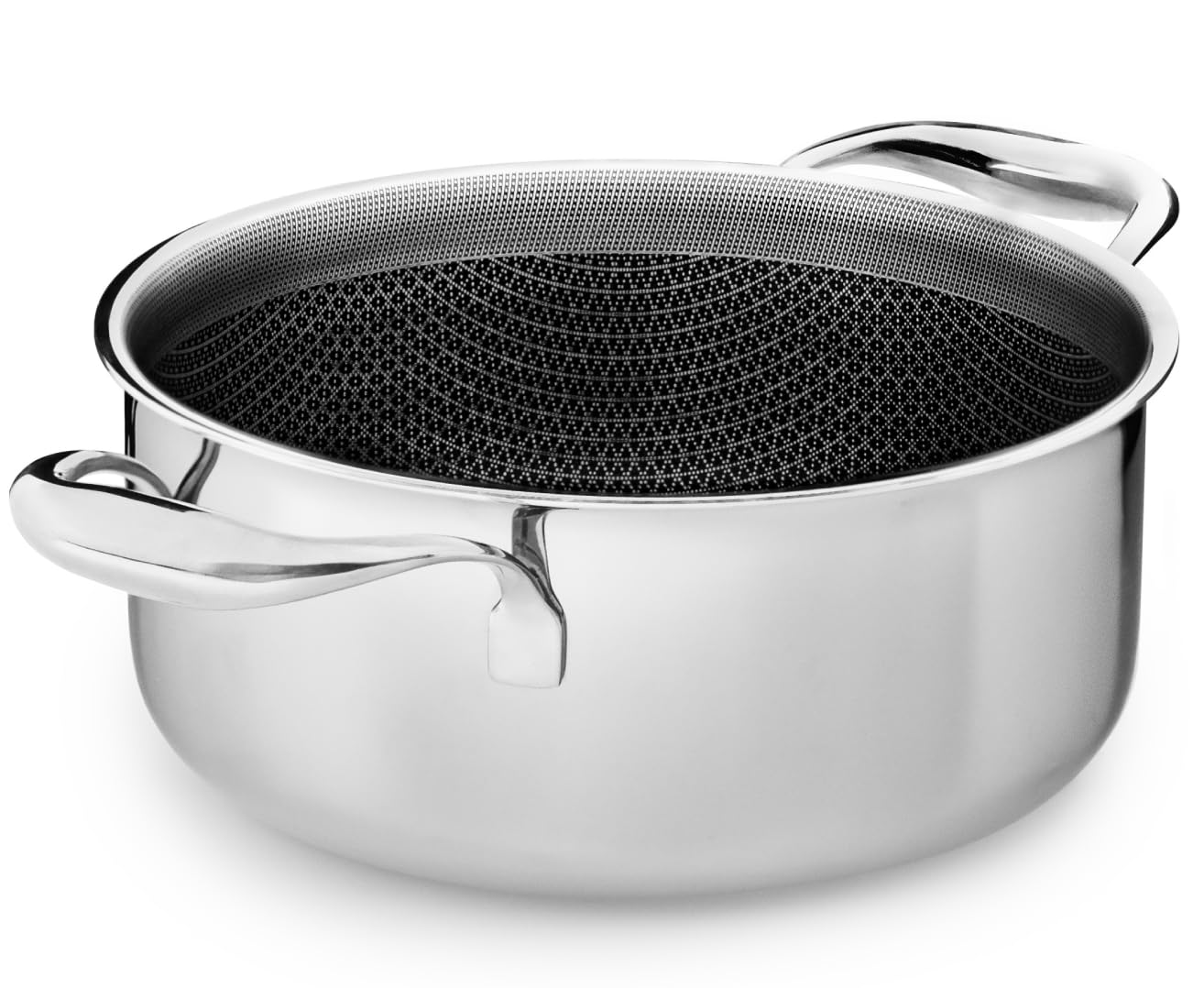 Onyx Cookware Casseruola 20 cm, 2,8 l | Rivestita a induzione | Per tutti i tipi di piano cottura | Superficie antiaderente antigraffio | Acciaio inox/alluminio a 3 strati | Senza PFAS