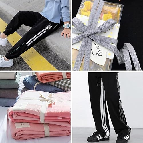 Miniatura 10 de Cinta de sarga de algodón azul real de 34 pulgadas de ancho, cinta de sarga de algodón natural, cinta de espiga de algodón natural, cintas de sarga