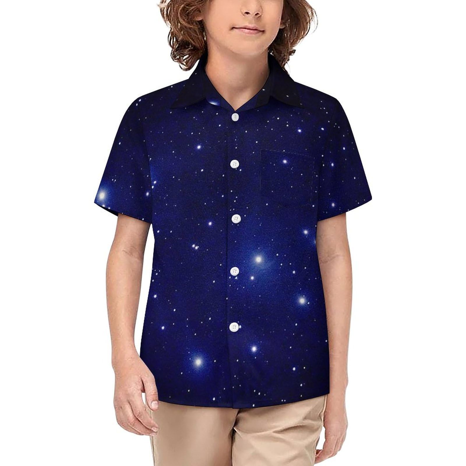 Amazon.co.jp: ボーイズ シャツ 半袖 星柄 シャツ 男の子 キッズ 子供