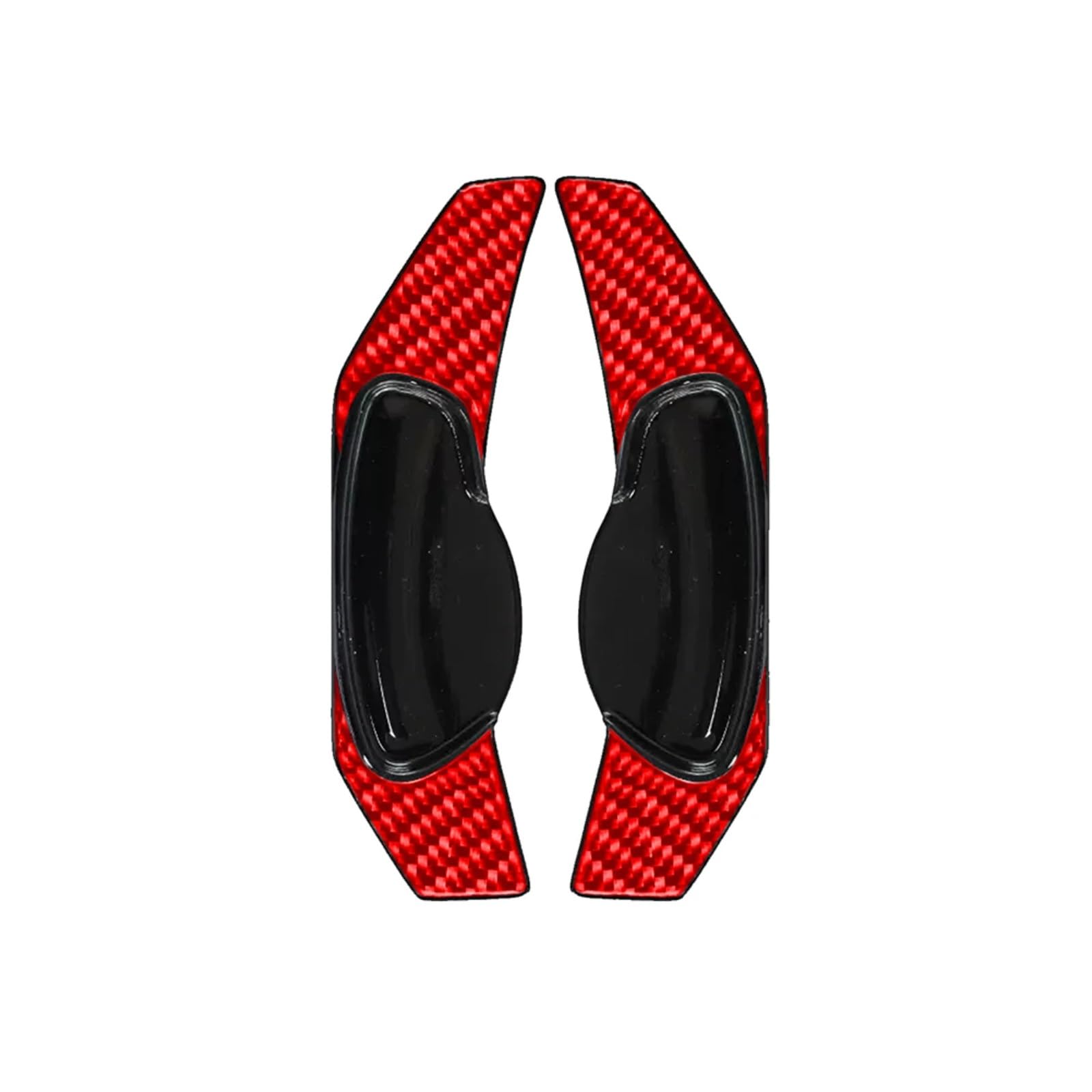 Ymnhbik Carbon Fiber Red Gear Shift Paddles Compatible With Benz For Smart Fortwo W451 2007-2018 For Forfour W453 2015-2018 Car Steering Wheel Shift Paddle Extension Shifter(Carbon Fiber Red)