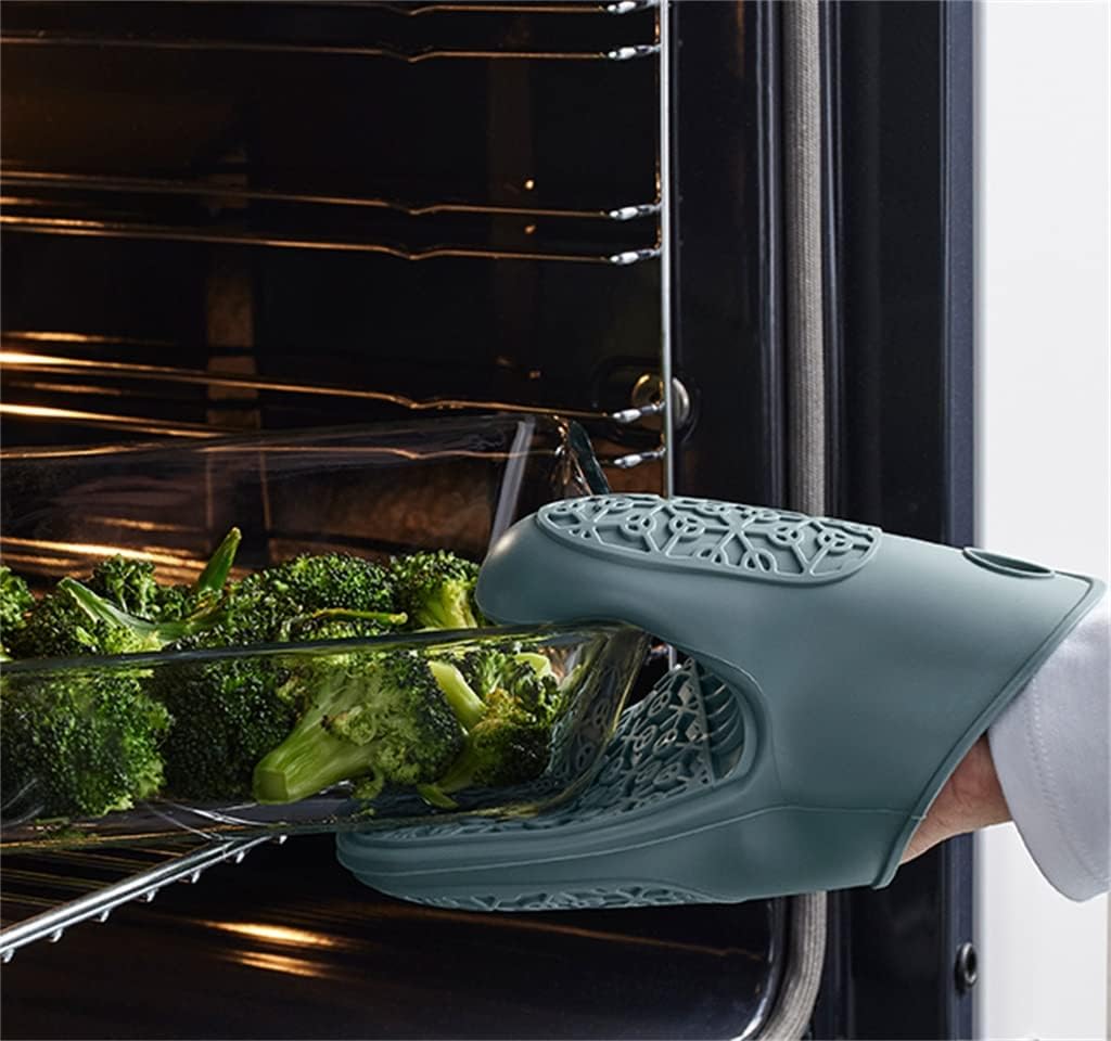 Heat Resistant Insulation Gloves Household Kitchen Silicone Glove Hand Clip 2pcs