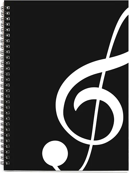 Blank Sheet Music Composition Manuscript Staff Paper Art Music Notebook Black 100 Pages 26x19cm (Black)