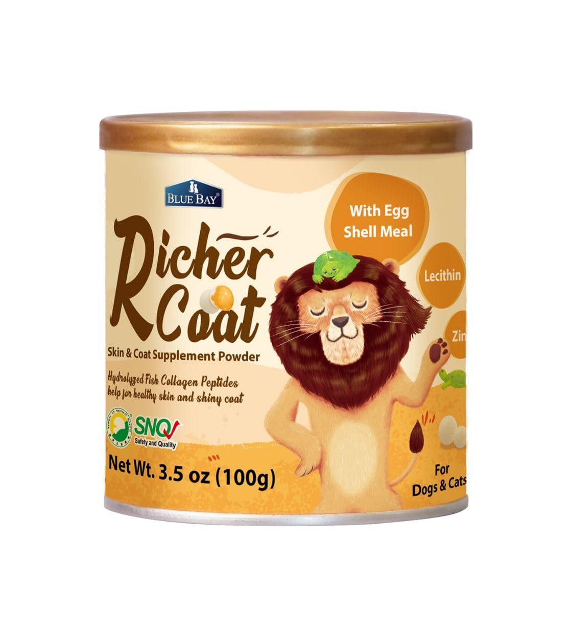 Skin & Coat Supplement Powder | Supports Healthy Skin & Glossy Coat, Promotes Hair Growth, Cat & Dog Food Topper (100g)