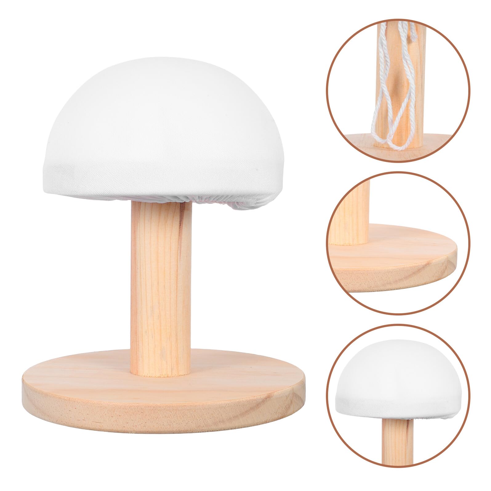 Tabla de Planchar de Madera Portátil Pequeña con Base Redonda Acolchada para Brasieres Sombreros y Cuellos Tablero Multifuncional Ligero para Costura y Ropa