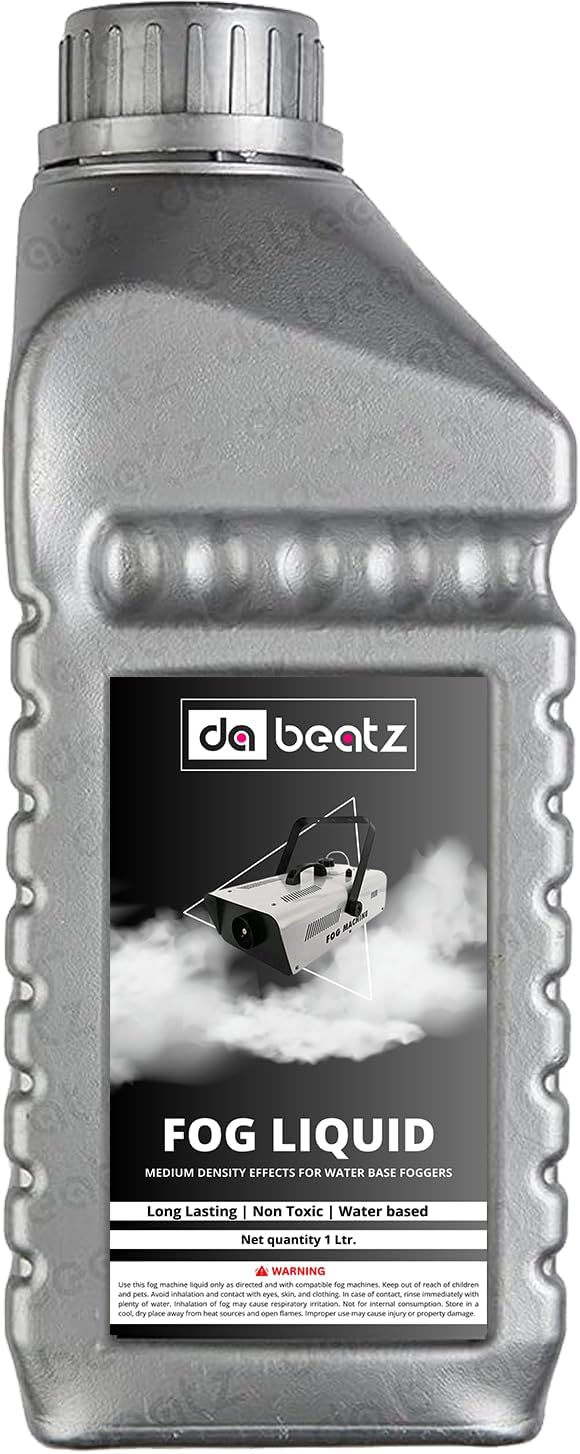DaBeatz High Density Fog Liquid - Long Lasting, High Output, Water Based Fog Machine Fluid - for 400 Watt to 1500 Watt Machines-Good Fragrance