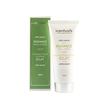 Scentuals 100% Natural Radiance Facial Scrub, White, 3.38 Fluid Ounce