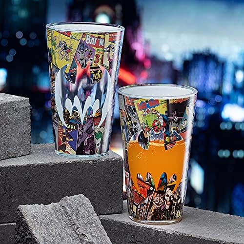 Paladone PP8263BM Batman Drinking Glass | Officially Licensed Superhero Merchandise, Multicolored