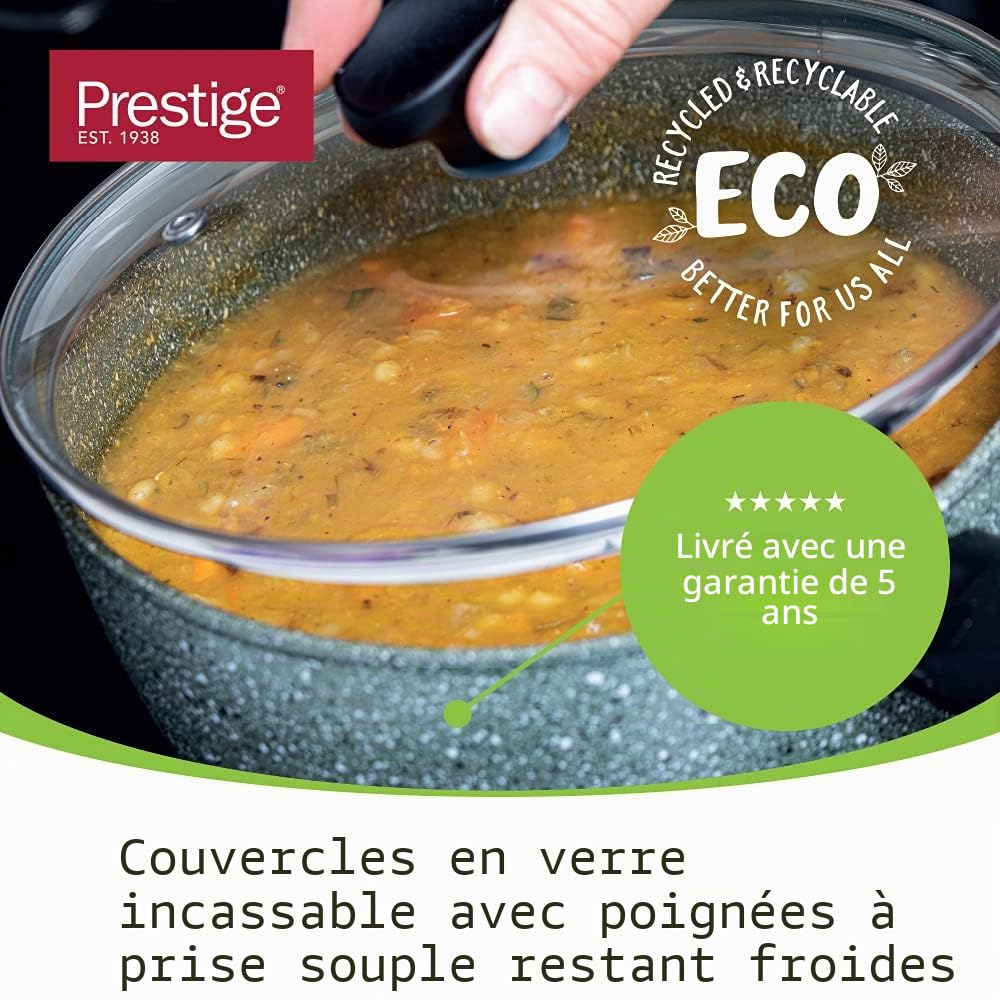 PRESTIGE Batterie de cuisine écologique, 4 pièces (M.O) - Vert