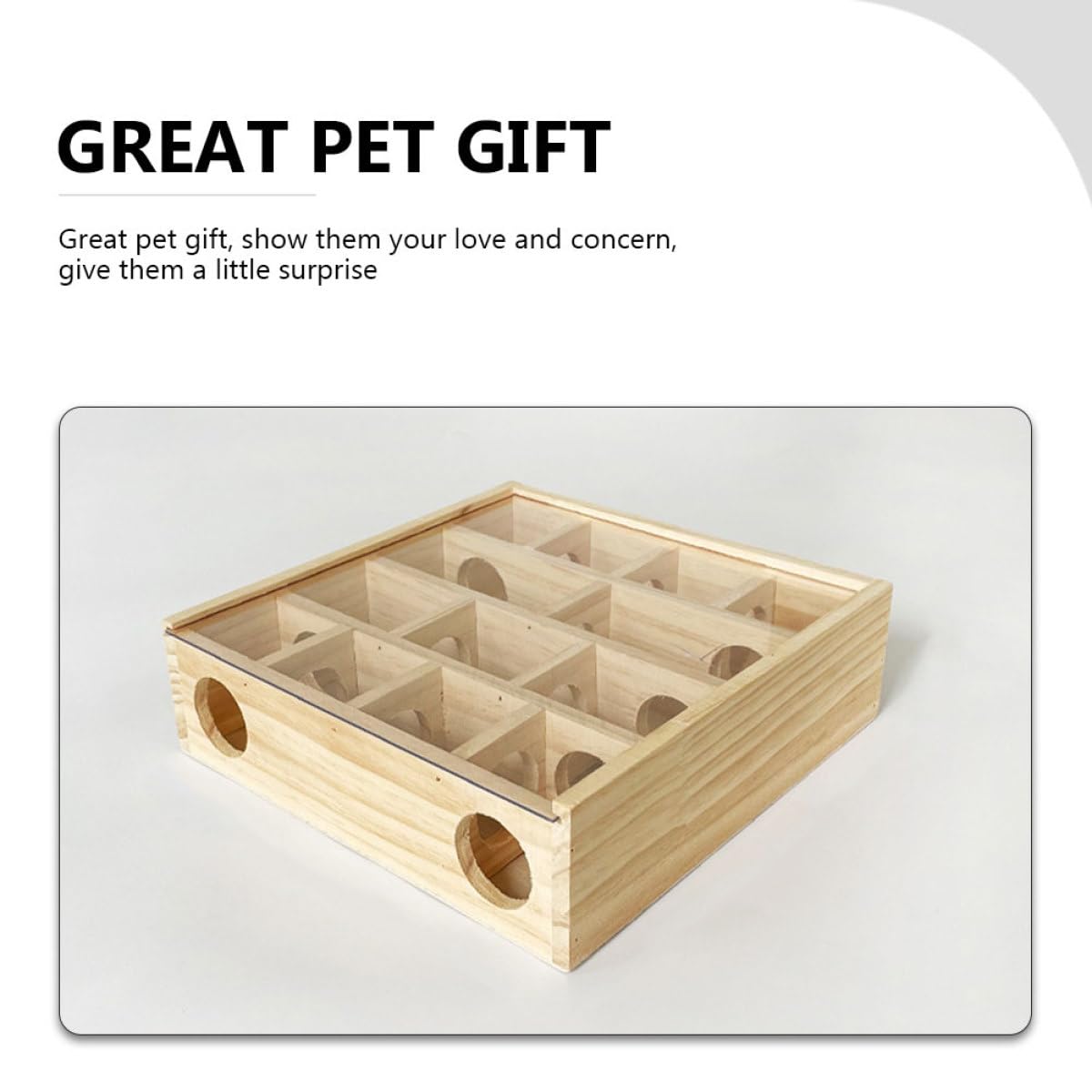 iplusmile Holz labyrinthspielzeug für Kleintiere Interessantes Mäuselabyrinth mit Hohem Rand Sicherer Käfigschutz Unterhaltungs Stressabbau Hamster Meerschweinchen Chinchillas