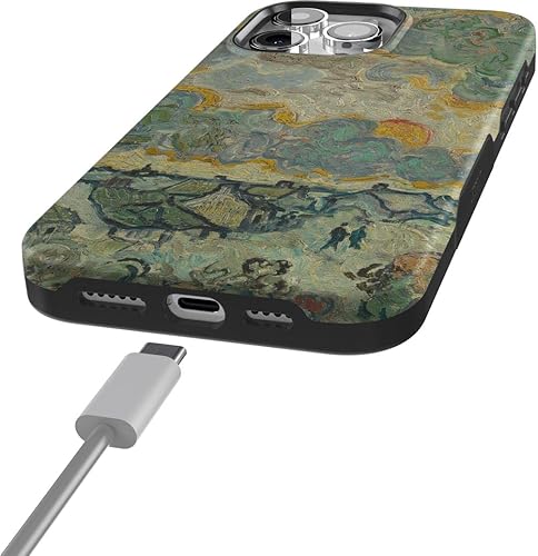 Vista 1562 de Casely Funda para iPhone 15 Pro Max Jardín Secreto Flores mixtas Funda atrevida Compatible con MagSafe y botón de acción Secret Garden