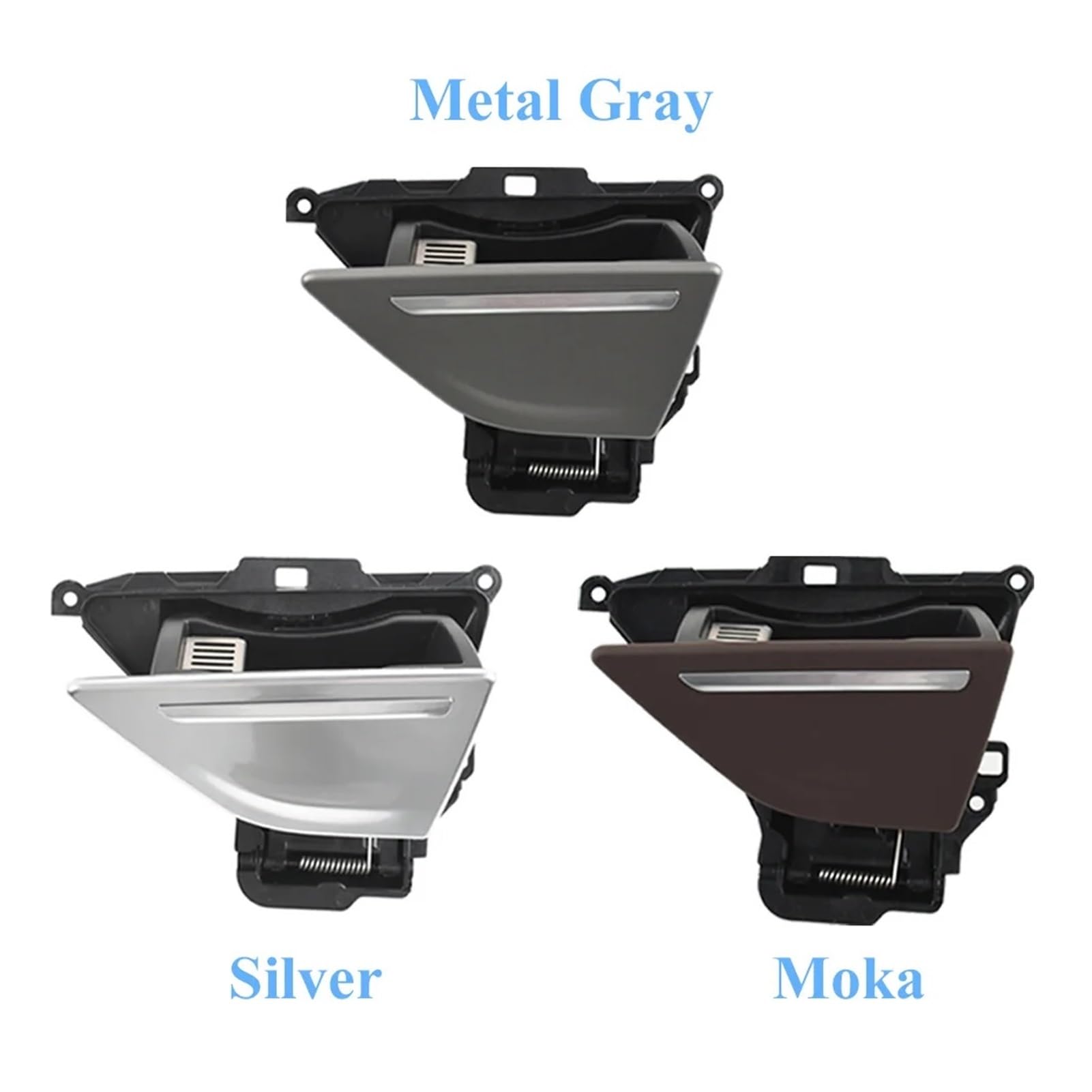 Cendriers de voiture Remplacement de la boîte d'assemblage du couvercle de cendrier de porte arrière compatible avec BMW Série 7 G11 G12 730Li 740Li 750Li 760Li 2016-2022 (Color : Metal Gray C