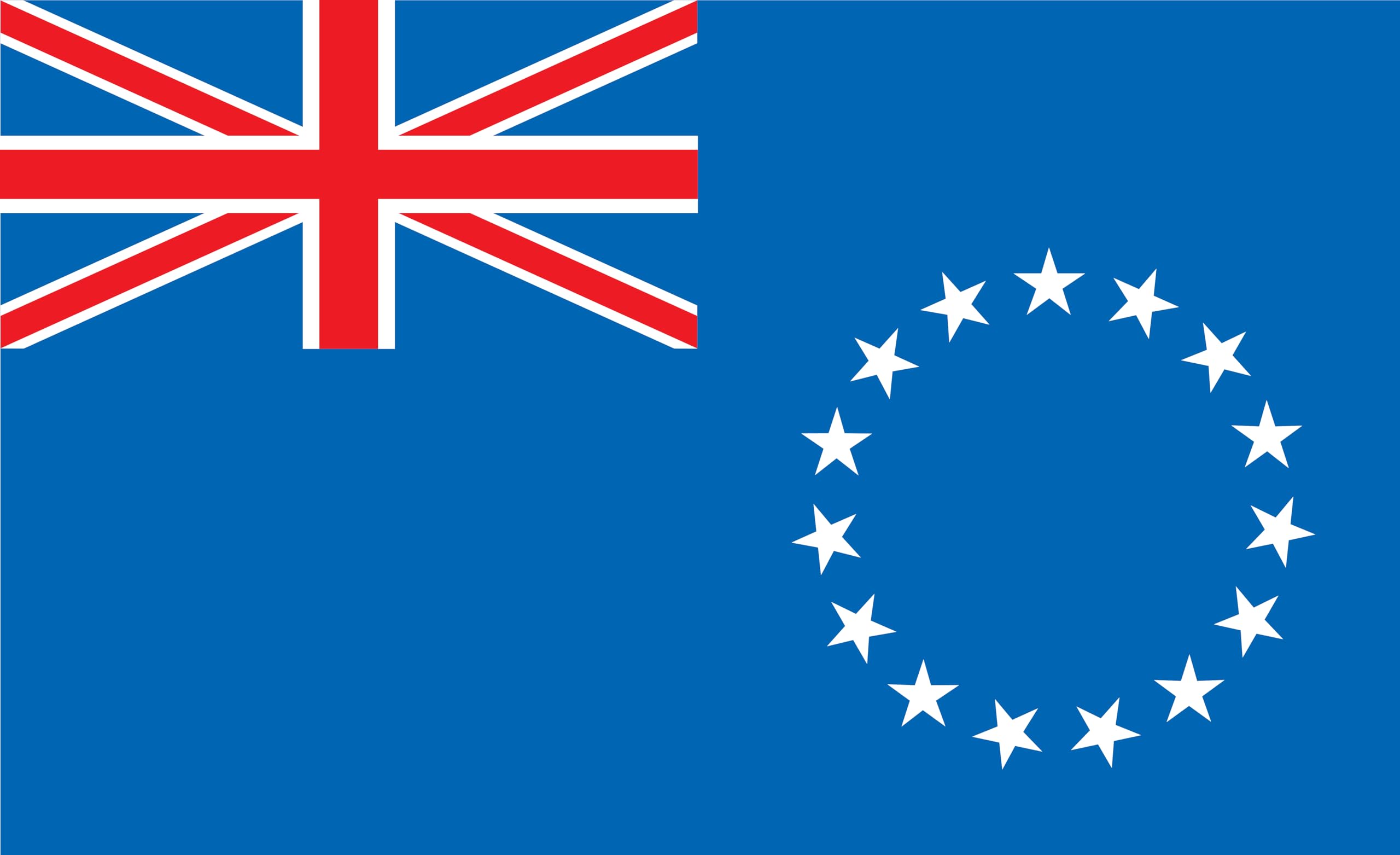 Drapeau îles Cook 150x90 de qualité supérieure avec finitions