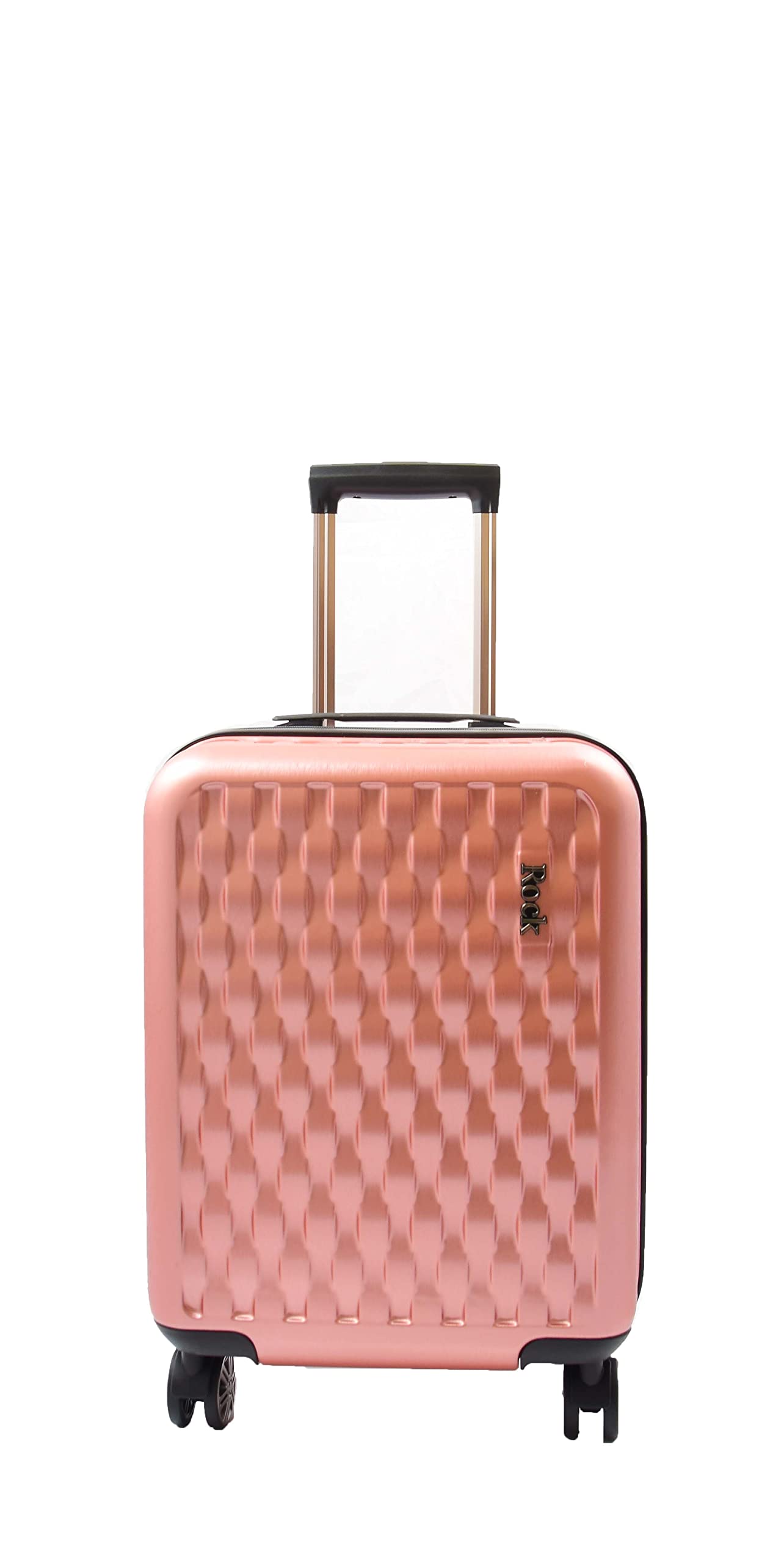 A1 FASHION GOODS Valigie leggere a 8 ruote rigide di alta qualità, borse da viaggio Groovy oro rosa, Oro rosa, Cabin | 56x39x23CM,34L,2.9KG, Bagaglio Hradside Con Ruote