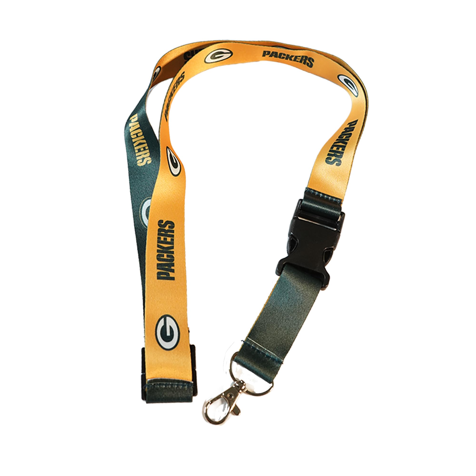 Foco Unisex Green Bay Packers Two-Tone Nfl Green Bay Packers 2022 Lanyard With Clip - Two Tone
