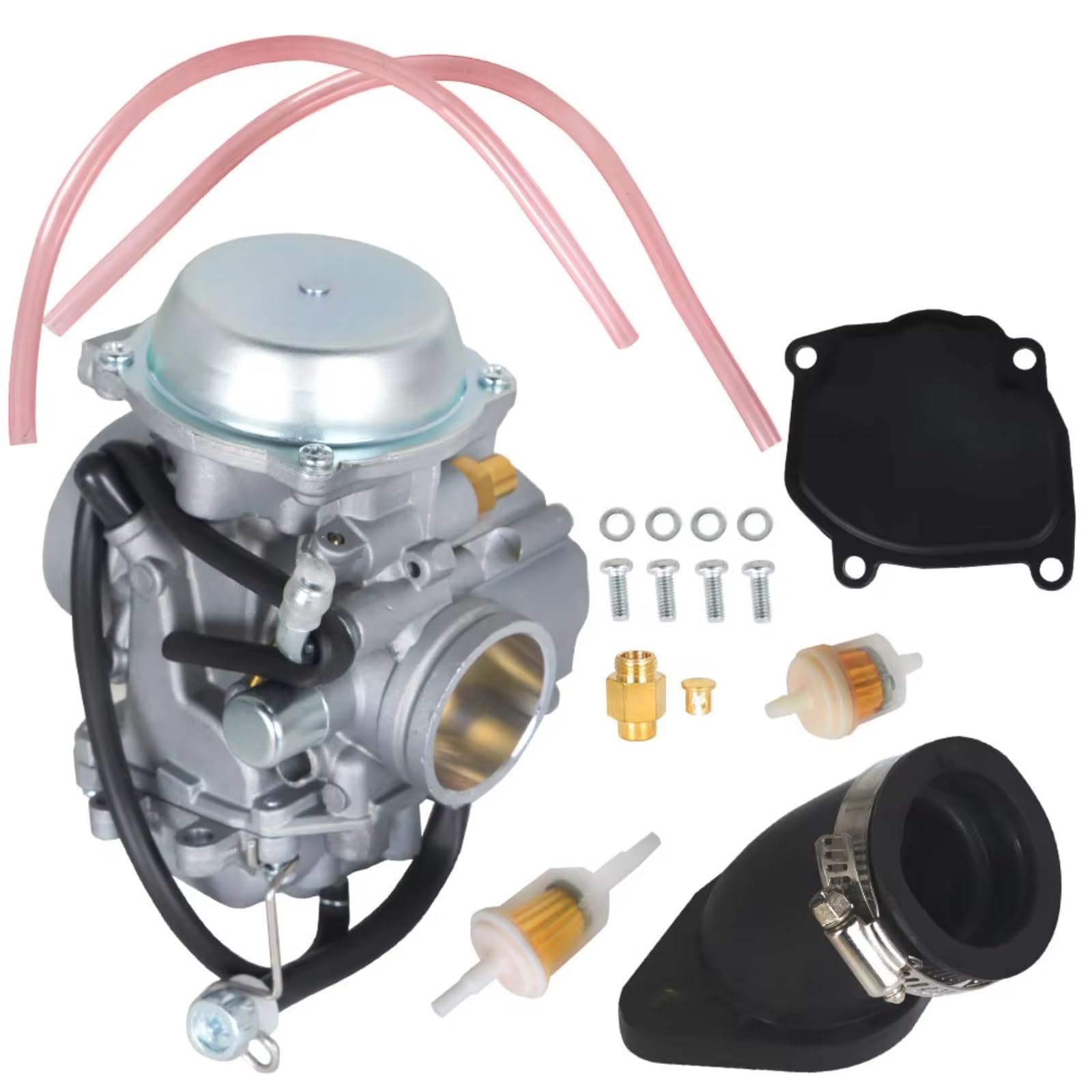Carburador para Suzuki para Quadrunner 250 LT4WD 1994 Carburador + Funda del colector de admisión Carburador Reemplazo