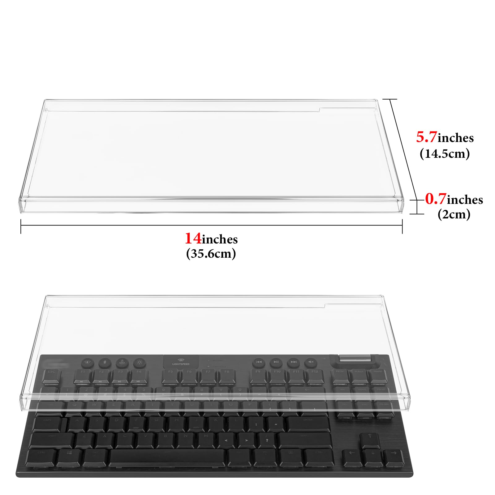 Geekria Copertura antipolvere per tastiera, copritasti in acrilico trasparente compatibile con Logitech G915 TKL / G915 X Lightspeed TKL / G715 / G713
