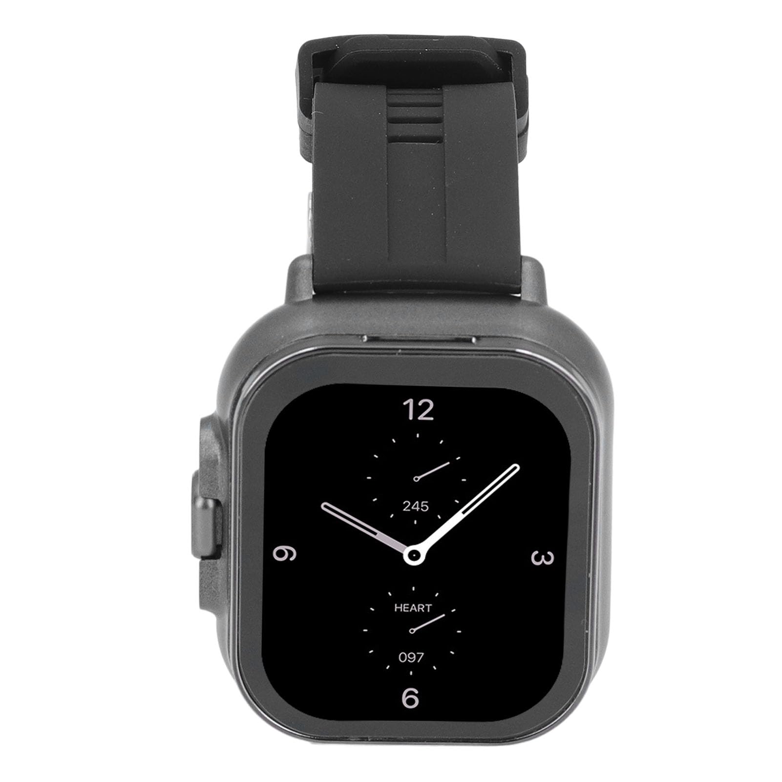 Topiky Montre Connectée 2 en 1, avec écouteurs, Bluetooth 5.3, Longue Durée de Vie de la Batterie, Montre de Sport, de Fitness, pour Un Style de Vie Actif (Coque Noire (Silicone Noir))