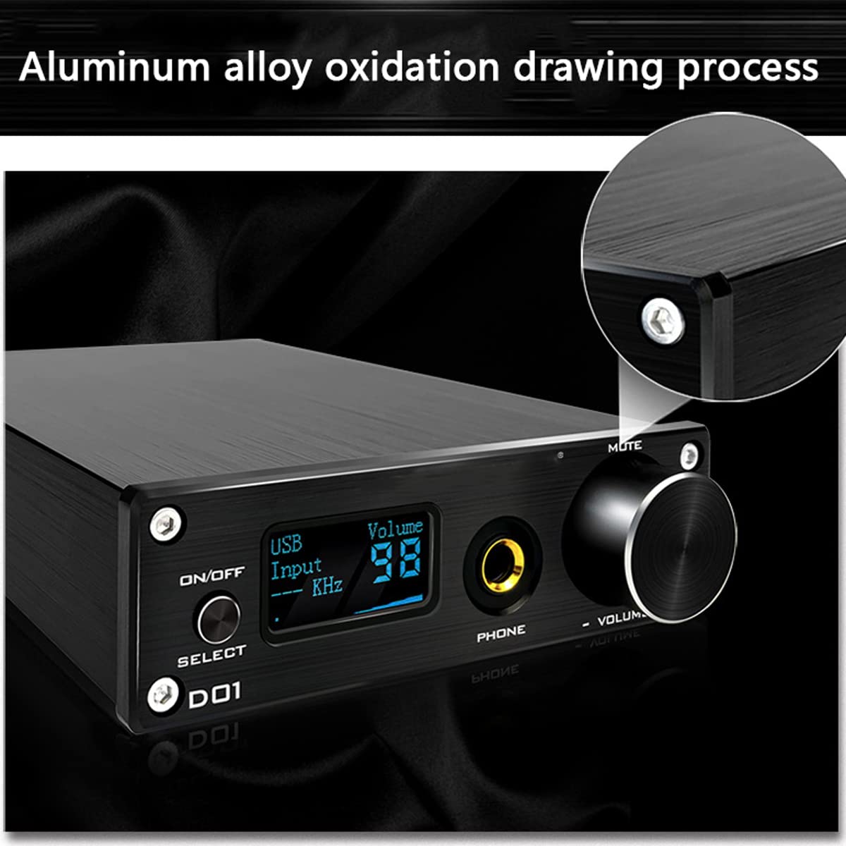 Decoder Audio DAC BT 5.0, convertitore Audio da Digitale ad analogico, Amplificatore di Potenza Sonora con interfaccia USB/Fibra Ottica/coassiale/RCA/6,35 mm, per Altoparlanti passivi Domestici