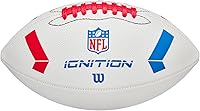 Wilson NFL Ignition Youth Football - Composite Leather Grip, Pressure Lock Air Retention, Brown