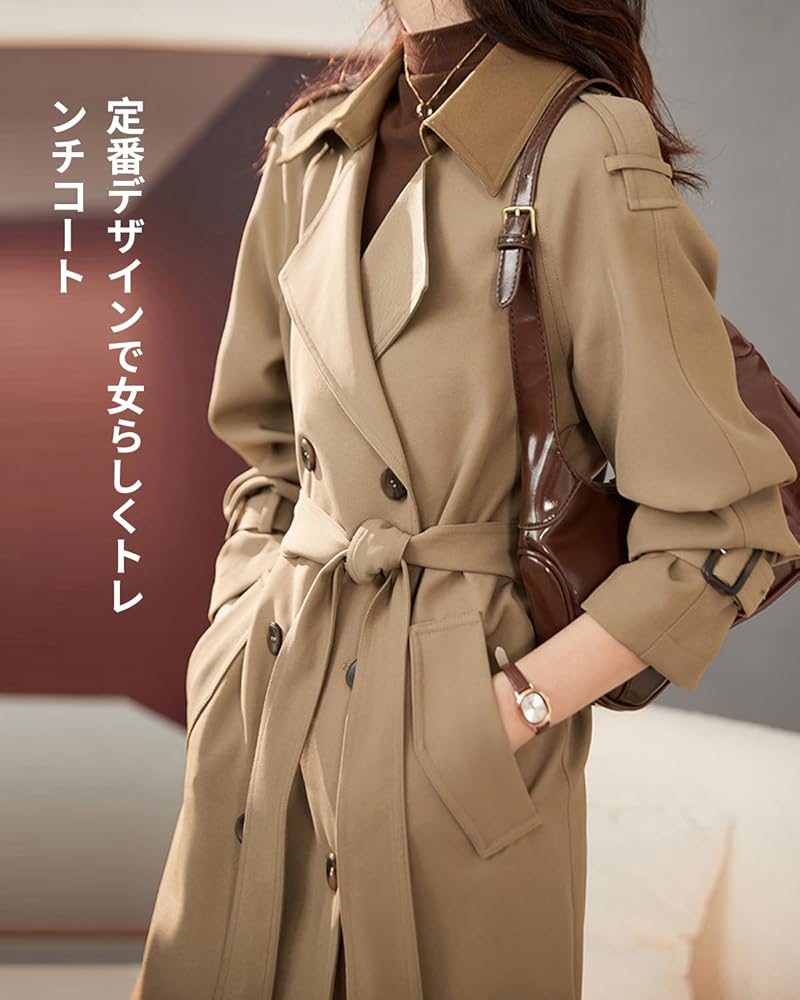 極美品　ETRE TOKYO ダブルブレストロングコート　春　トレンチ　リネン混 極美品 ETRE TOKYO ダブルブレストロングコート 春 トレンチ