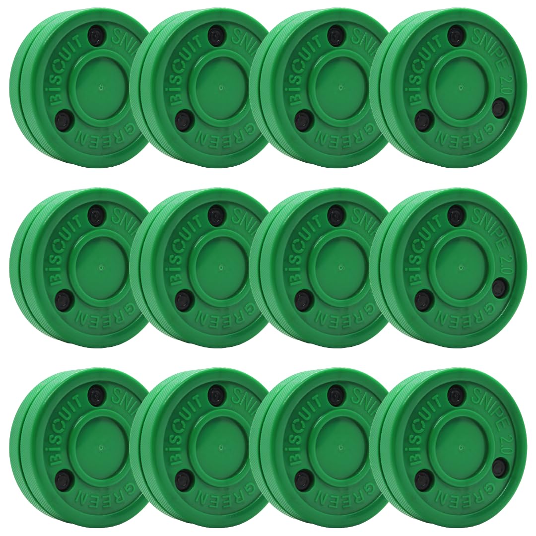 Green Biscuit Snipe Shooter NHL Puck/GB Aufkleber, 12 Stück