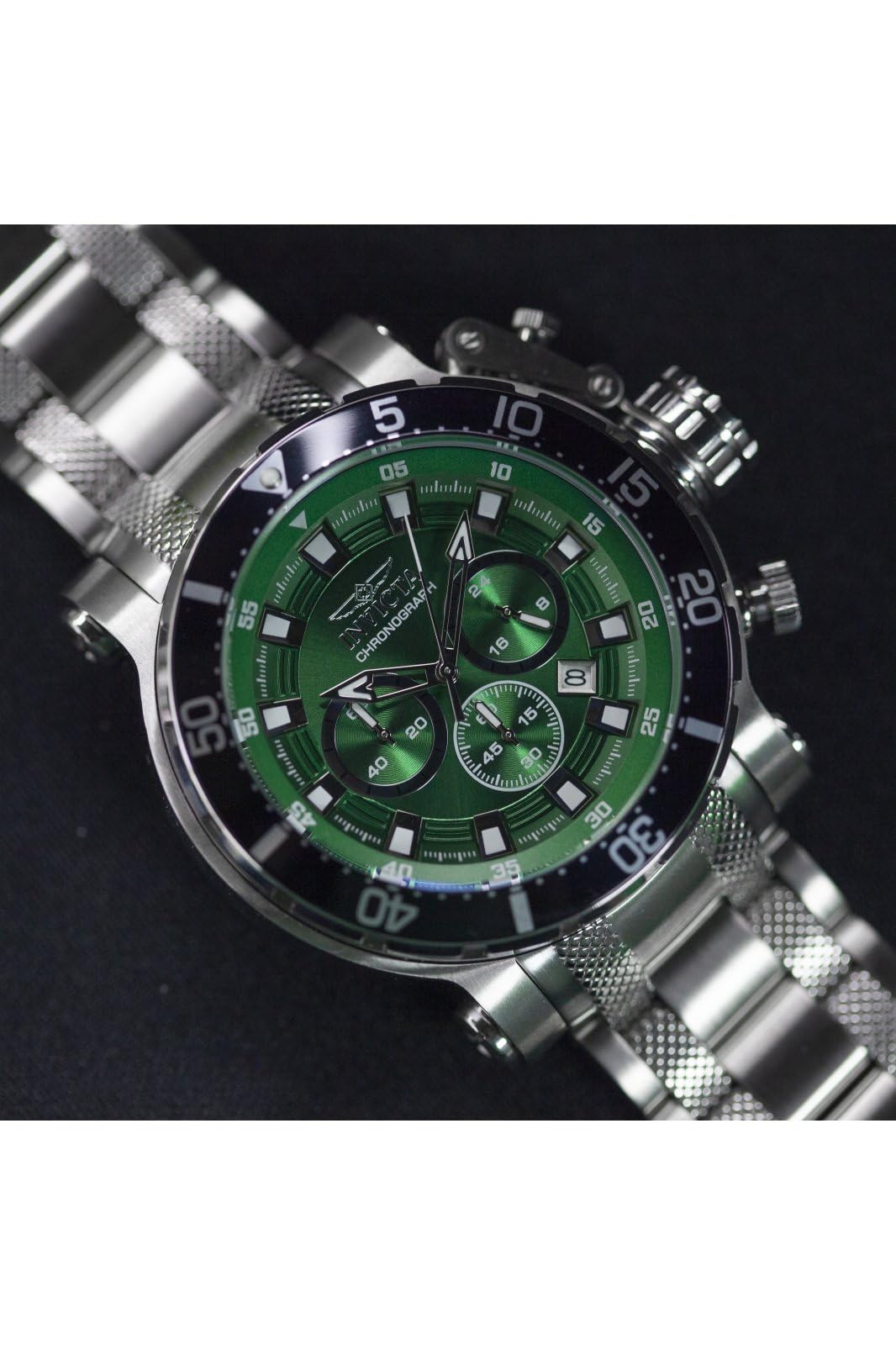 INVICTA Coalition Forces 49092 Reloj para Hombre - Movimiento de Cuarzo - Acero Inoxidable con Esfera Verde - 52 mm