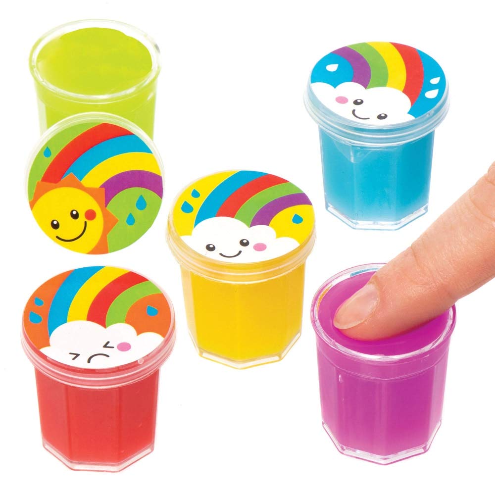 Baker Ross AT982 Rainbow Glitter Slime, For Kids Party Bags and Small Toys for Children (Pack of 10), Assorted
