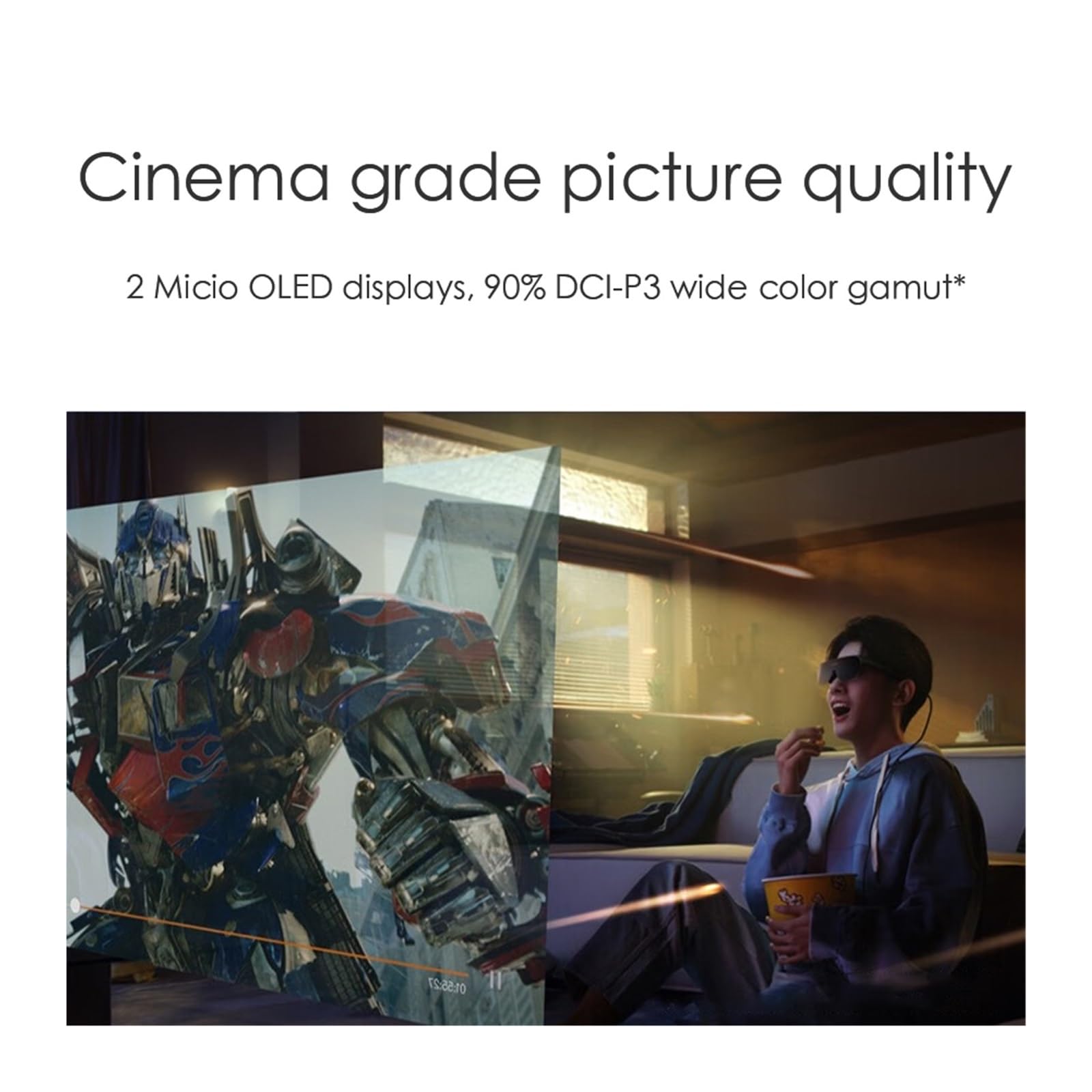 Compatible con Las Gafas de Realidad Virtual Huawei Vision Glass: visión Inteligente, transmisión de Realidad Virtual 3D, Ajuste for miopía y Pantalla DP.