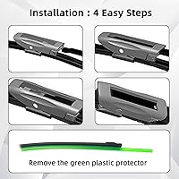 Vista 6 de Limpiaparabrisas delantero de automóvil compatible con Mini Clubvan Clubman R55 2013-2014 limpiaparabrisas limpiaparabrisas de 19 pulgadas + 18